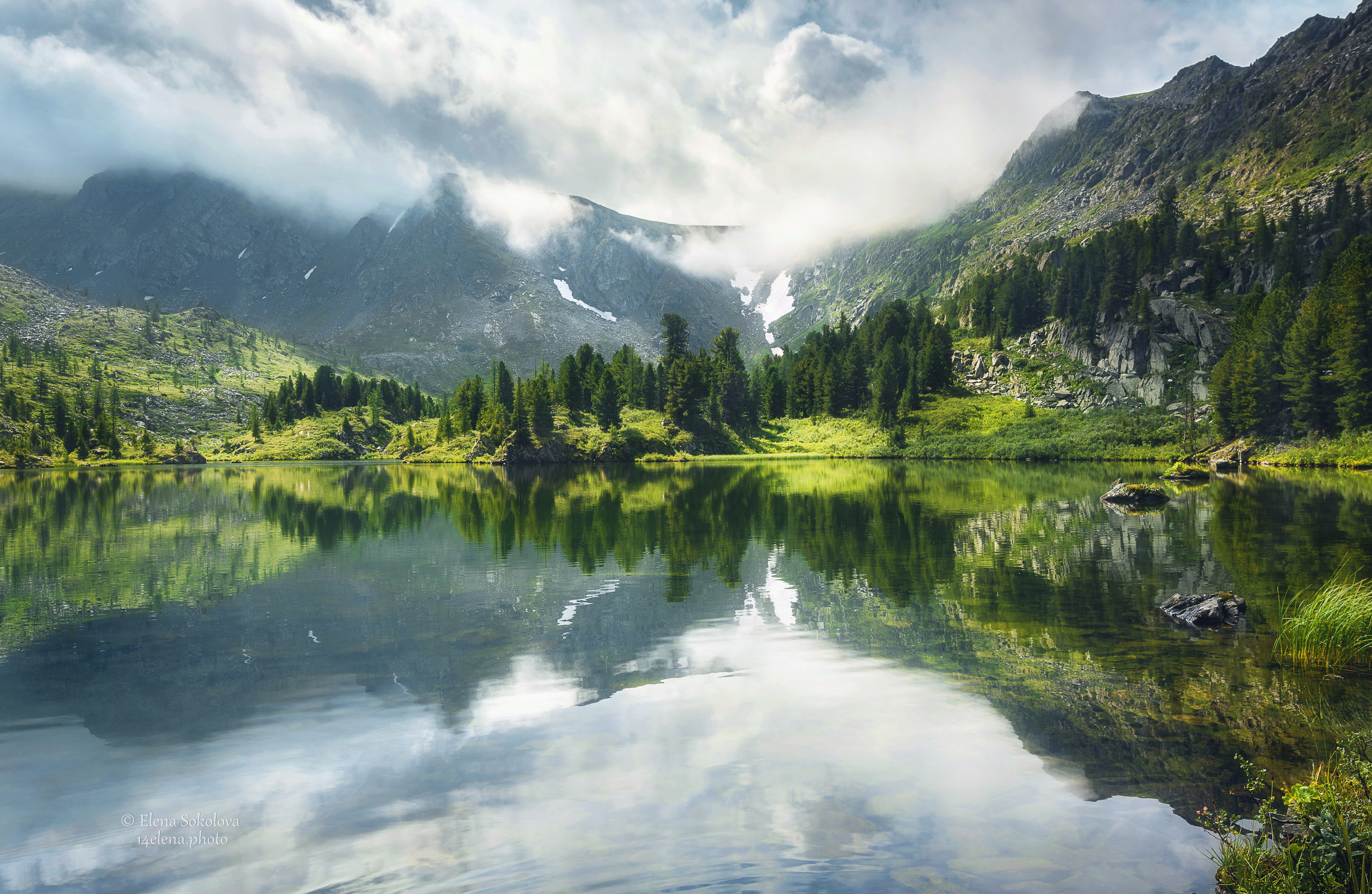 алтай, озеро, отражение, лето, горы, Соколова Елена