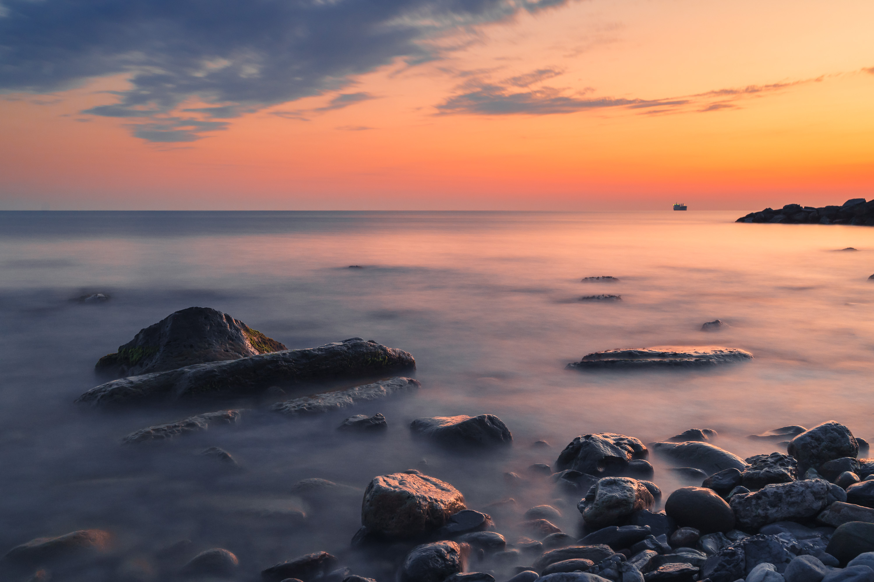 море, вечер, закат, Олег Бабурин