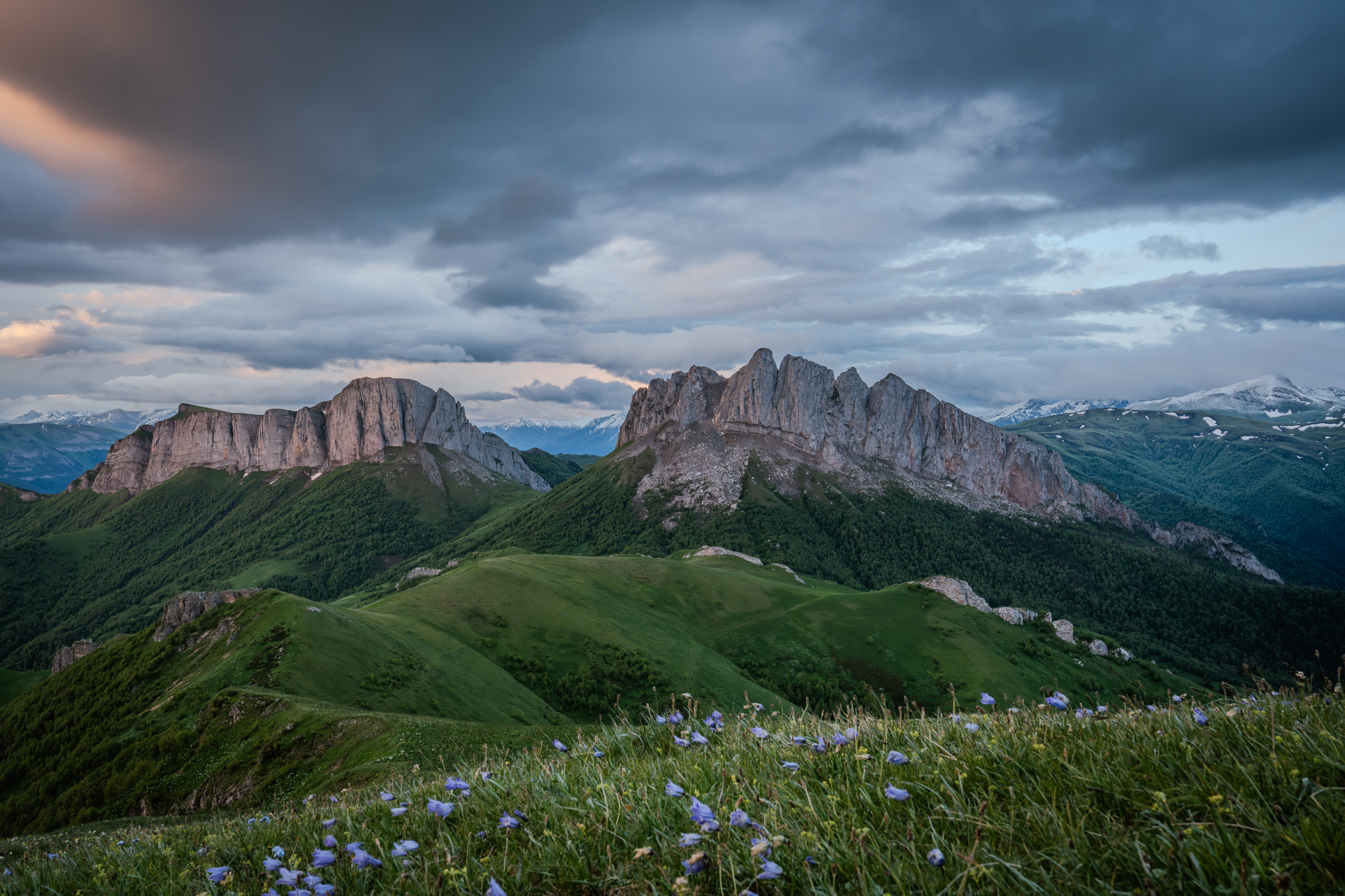 ачешбоки, чертовы ворота, адыгея, большой тхач, кавказ, горы, утро, облака, Шишкалов Константин