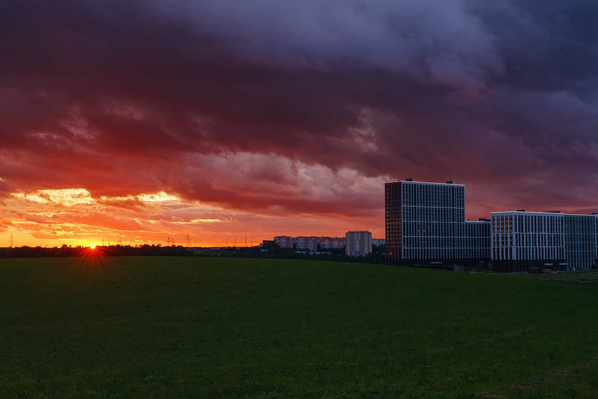 закат город минск пейзаж лето облака, Карабинов Дима