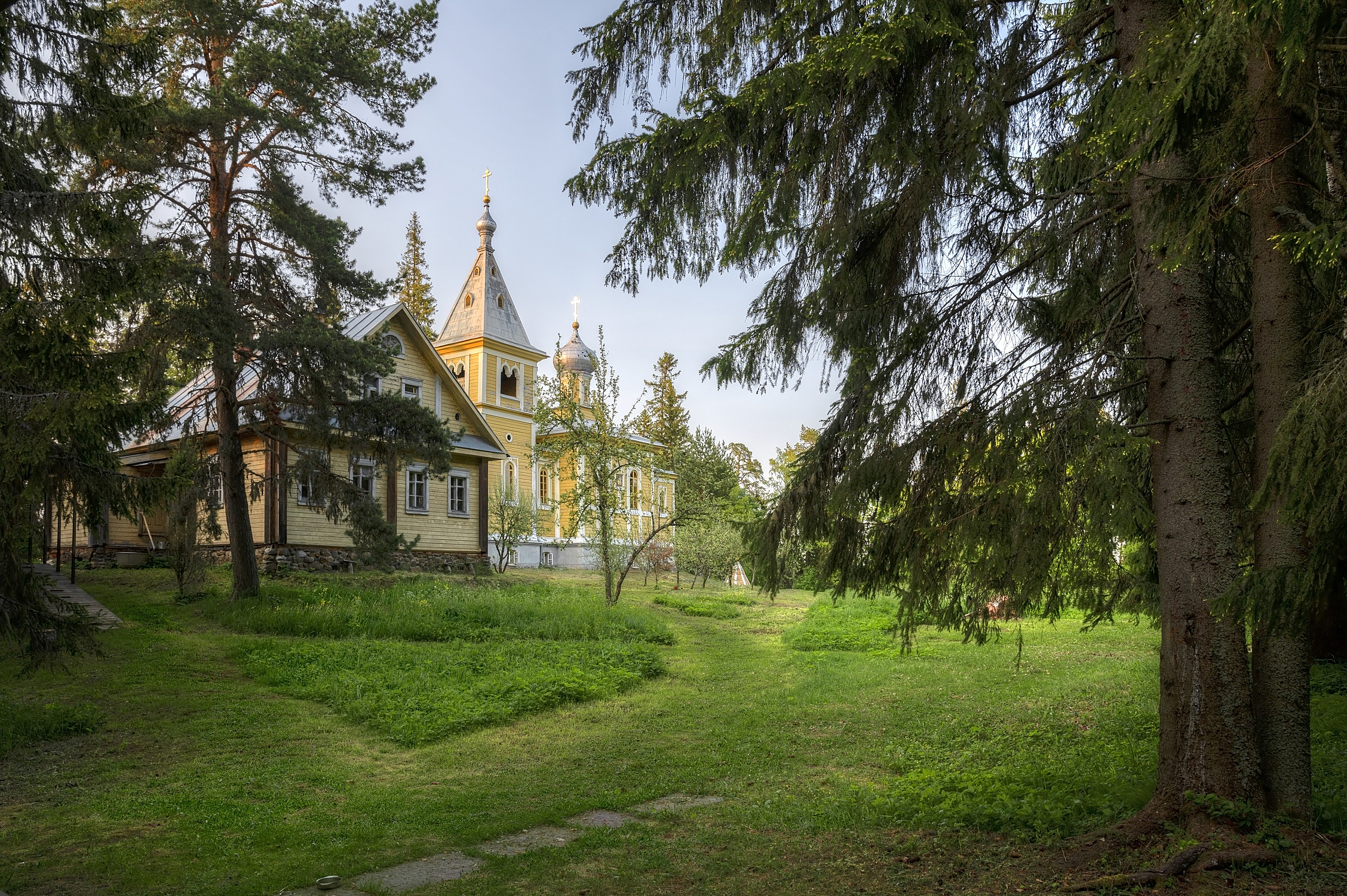 весна, вечер, озеро, остров, церковь, Гармашов Сергей