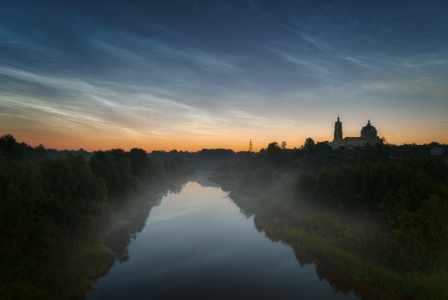 россия, гусь-железный, лето, рязанская область, храм, церковь, православие, село, утро, река, рассвет, Ракичевич Томислав
