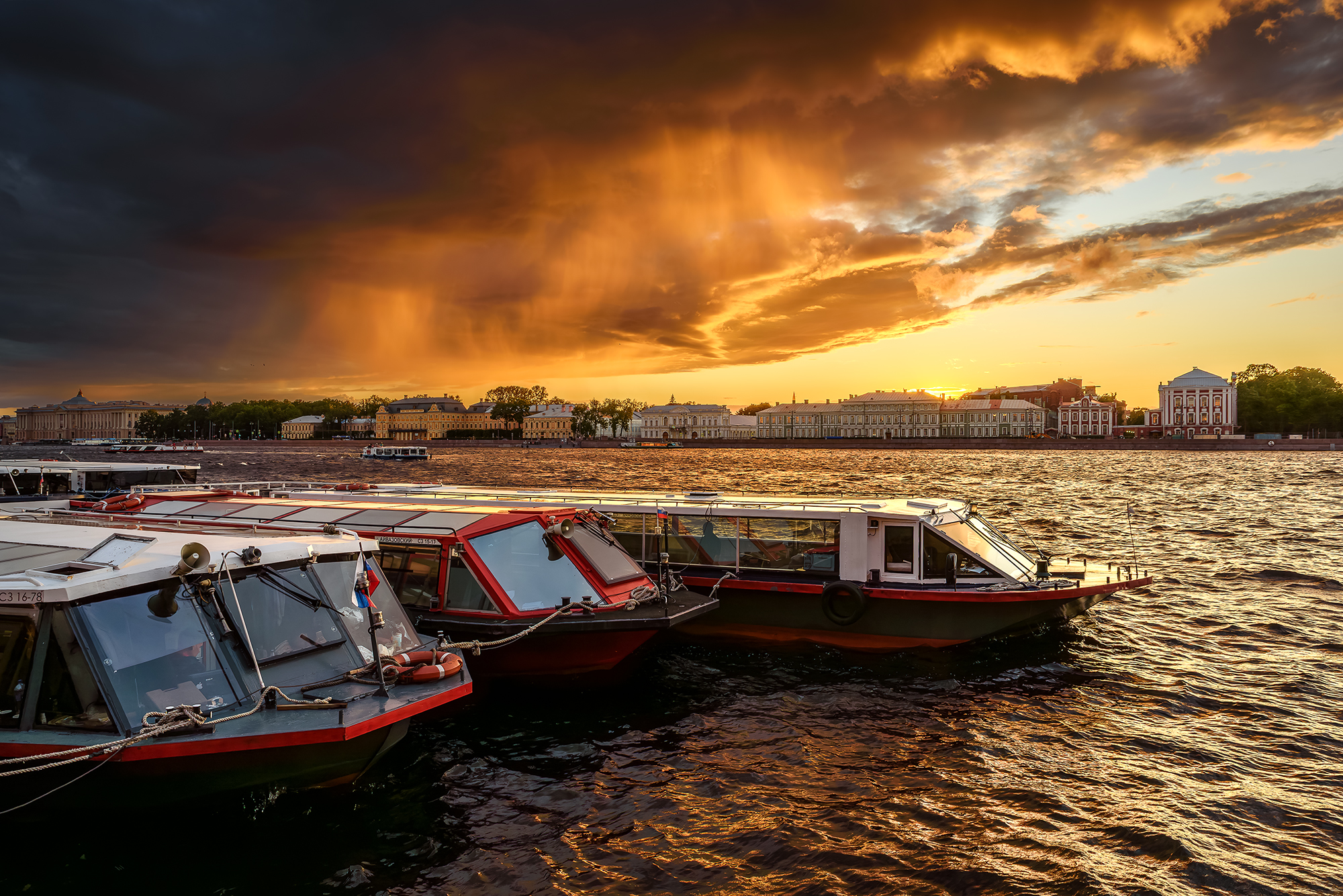 санкт-петербург, питер, город, закат, нева, облака, Zakharov Armen