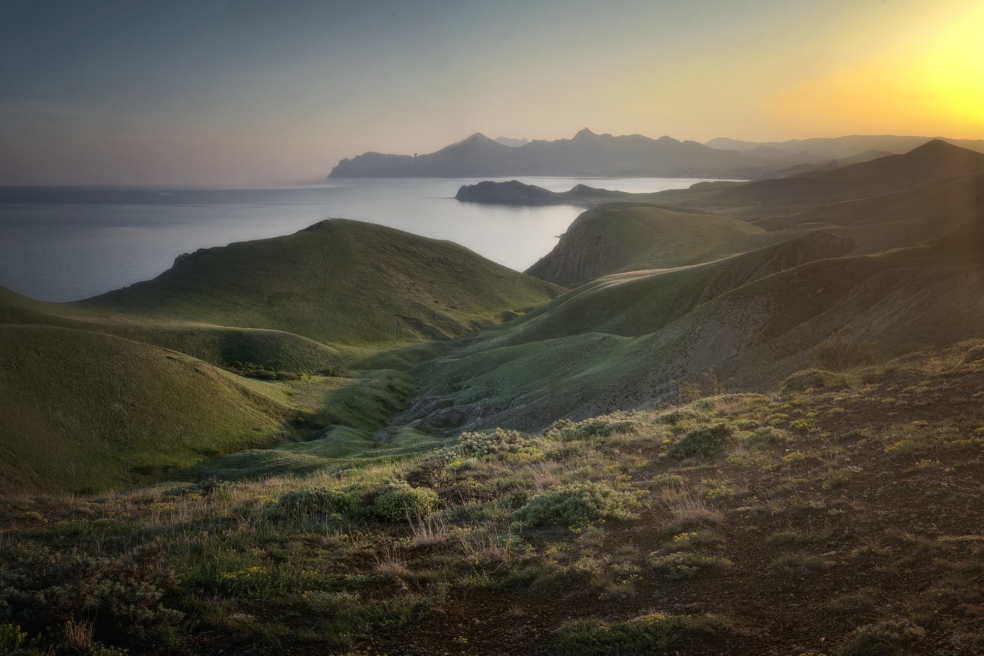 крым, горы, море, закат, солнце, пейзаж, Алексей Никонов