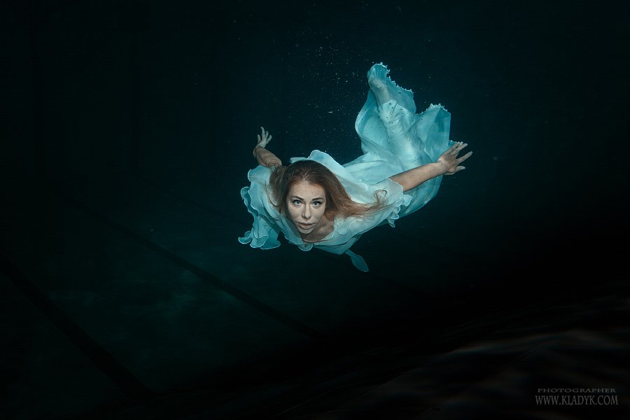 вода, подводой, нырять, женщина, Петр Кладык
