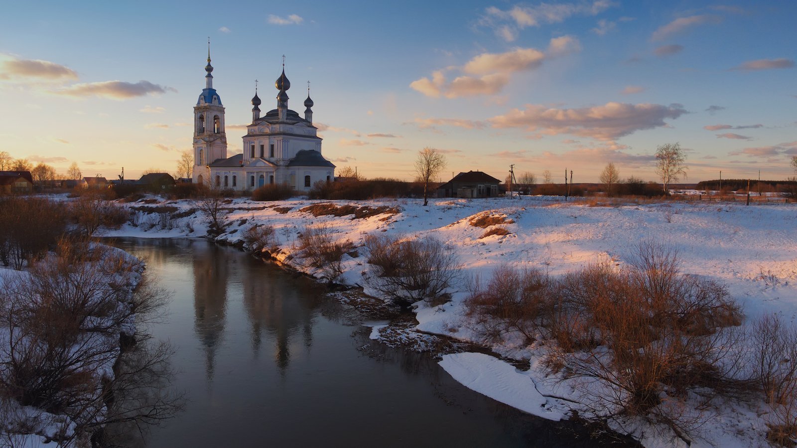 половодье, река закат, село савинское, храм, СПИРИДОНОВ НИКОЛАЙ