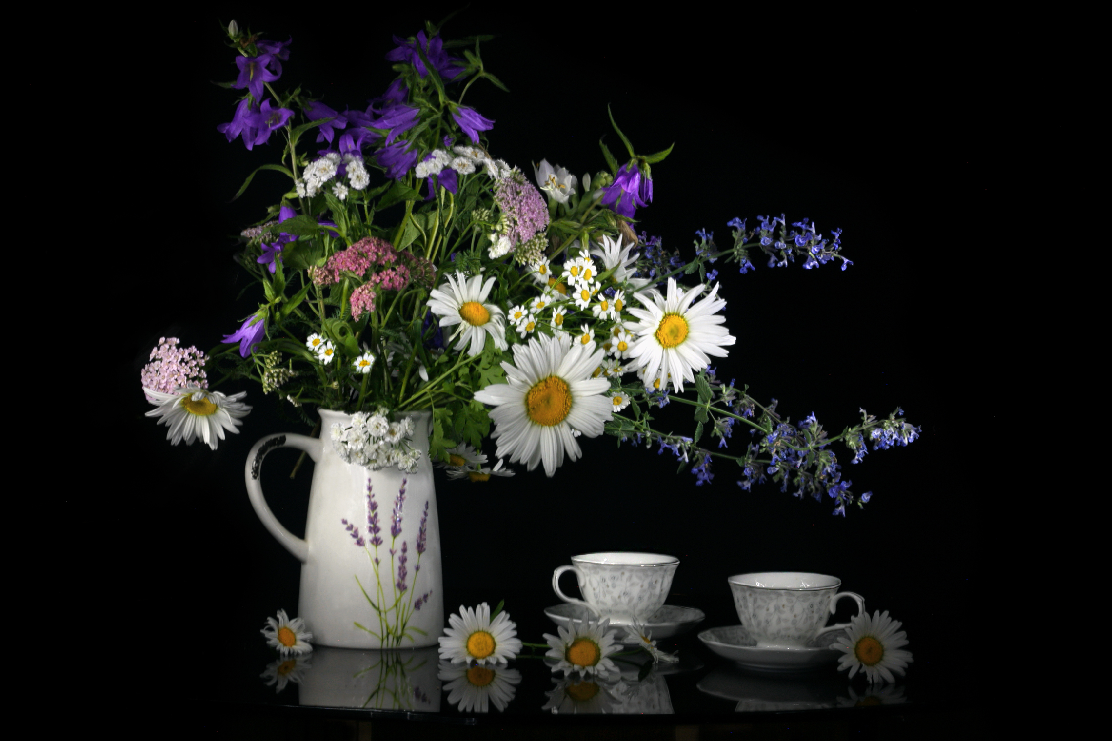 ромашки колокольчики котовник тысячелистник девичья хризантема, Заболотская Ольга