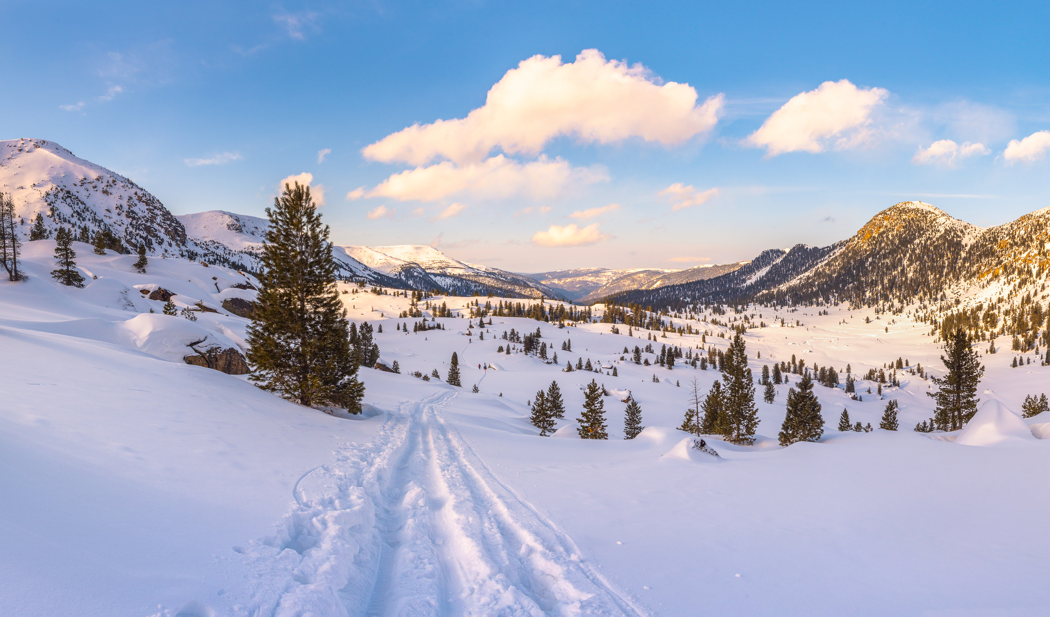 Зима, снег, Хамар-Дабан, Прибайкалье, закат, Evgeniy Khilkevitch