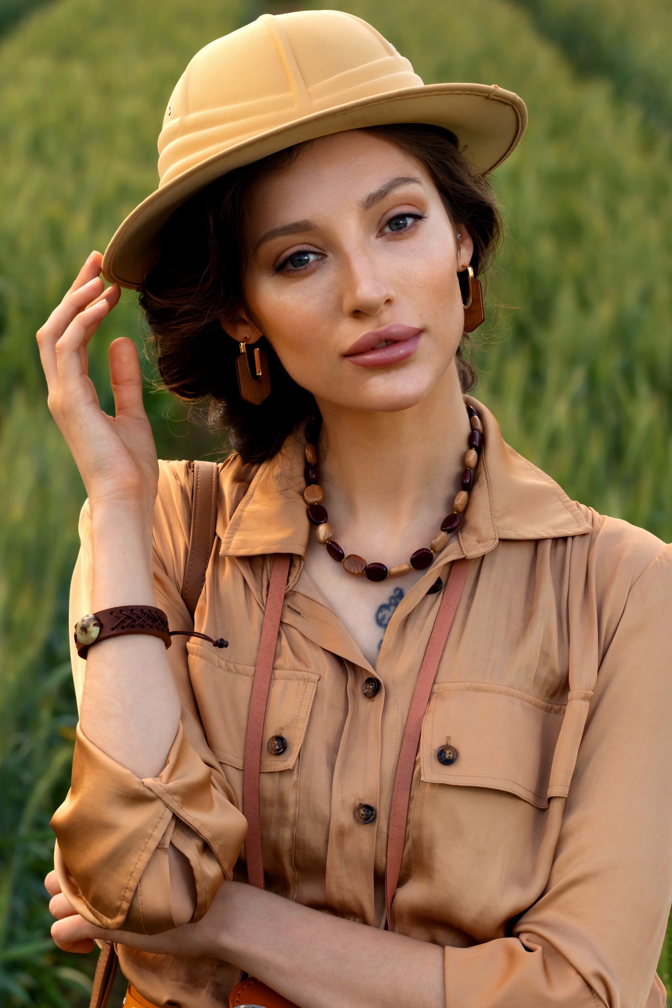 девушка, сафари, лето, шляпа, Герцен Наталья