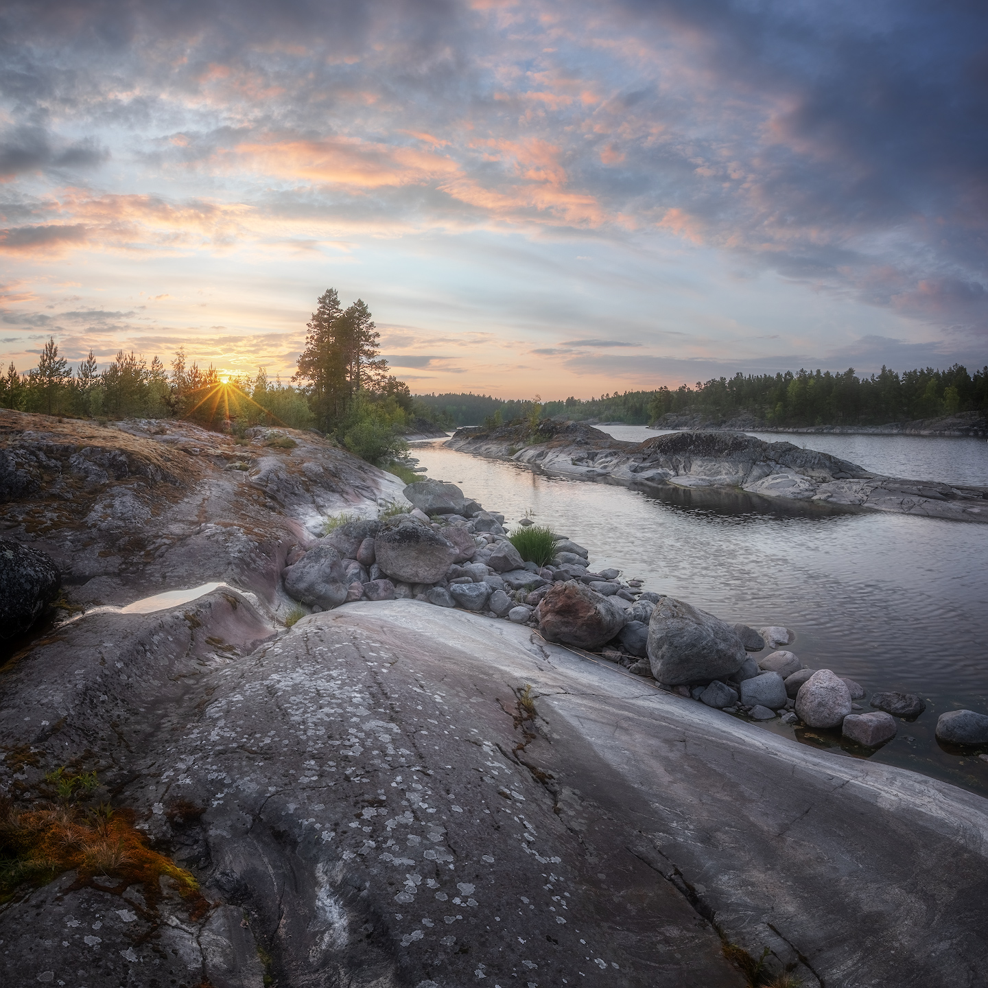 карелия, ладога, шхеры, закат, лето, Марголин Алексей