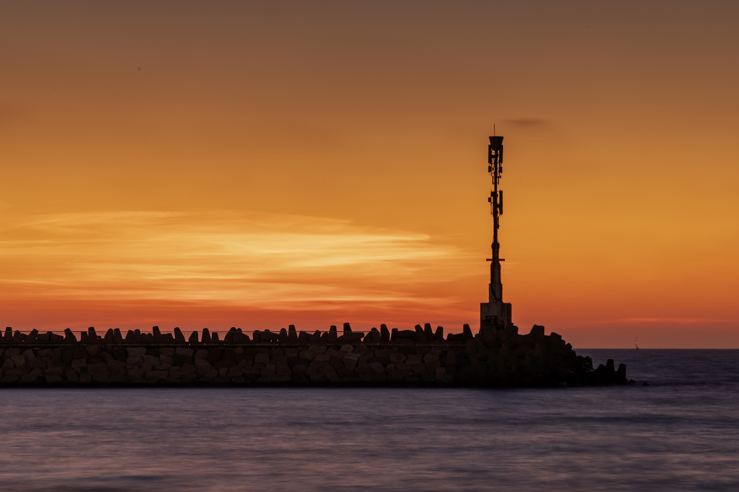 sea, seascape, sunset, landscape, beach, marina, rocks, Nikolay Tatarchuk