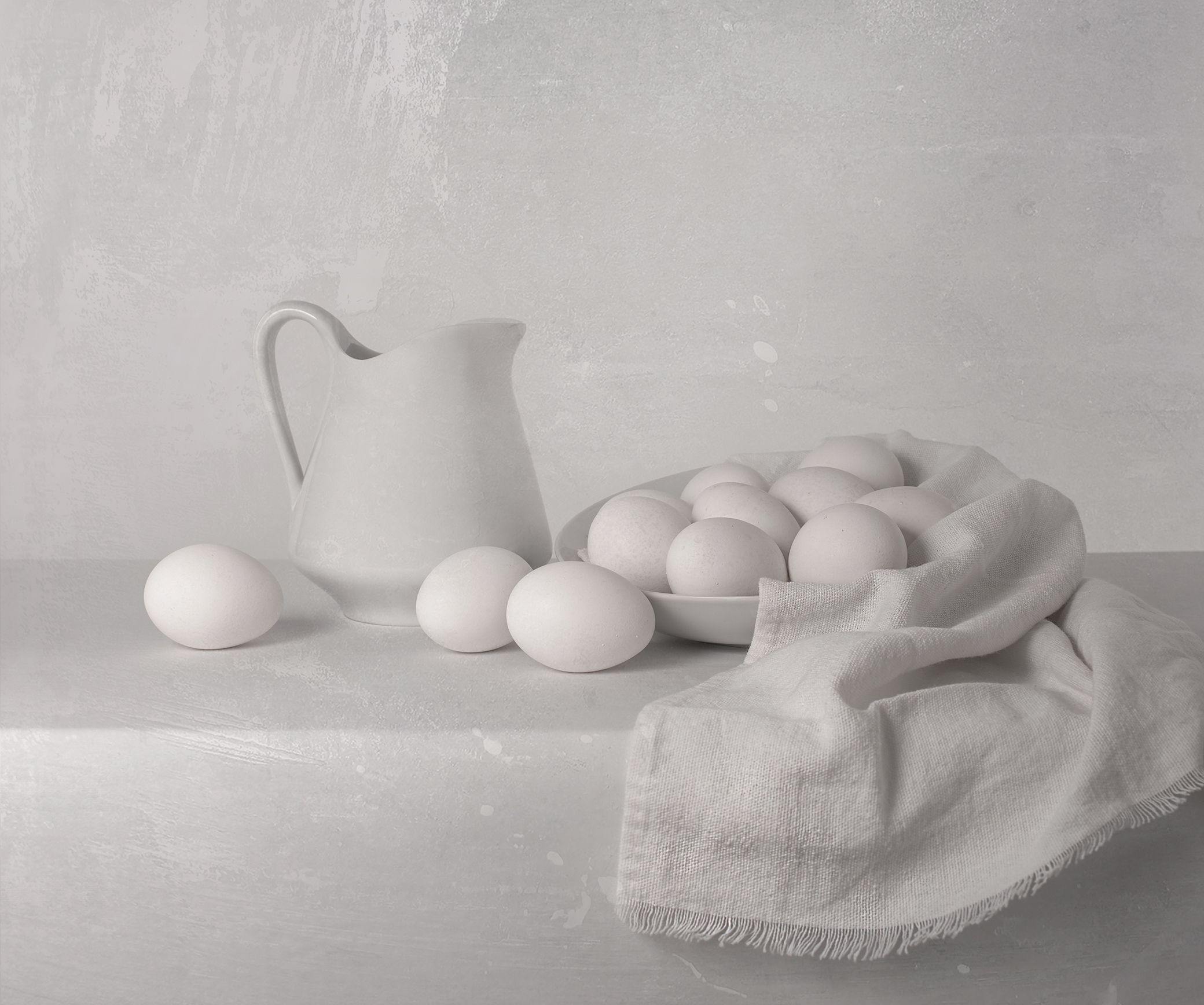 Still life, eggs, white, texture, composition, Maria Margareth Perfoncio