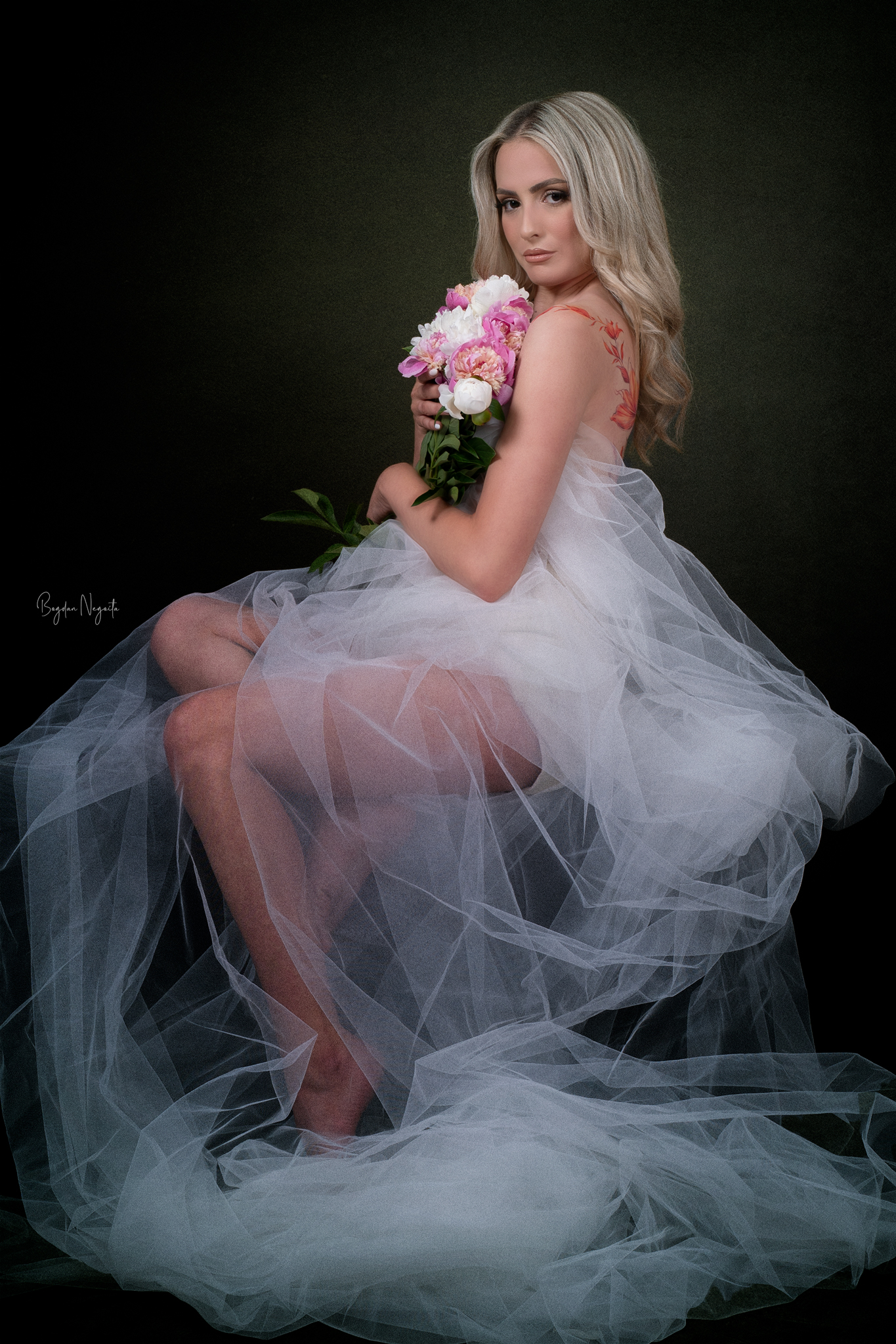 fineartphotography, portraitphotography, conceptualportrait, femininity, tulle, flowershoot, softlight, editorialportrait, artisticportrait, photographyart, moodytones, fashioninspired, beautyandgrace, modernrenaissance, visualpoetry, Bogdan Negoita