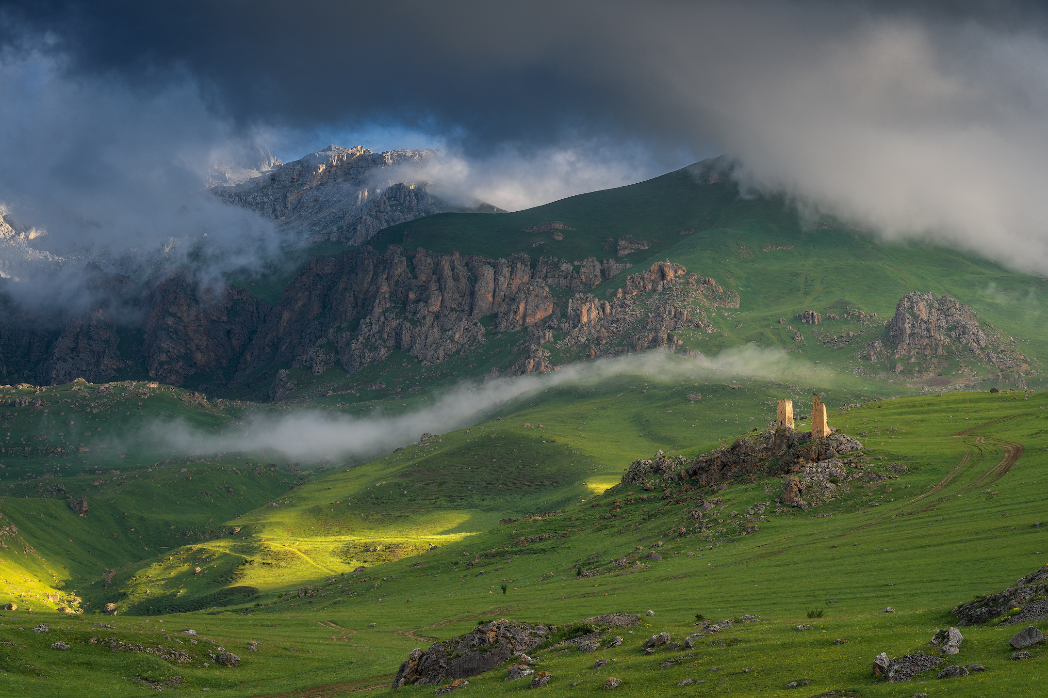 осетия, горы, рассвет, пейзаж, Виталий Левыкин