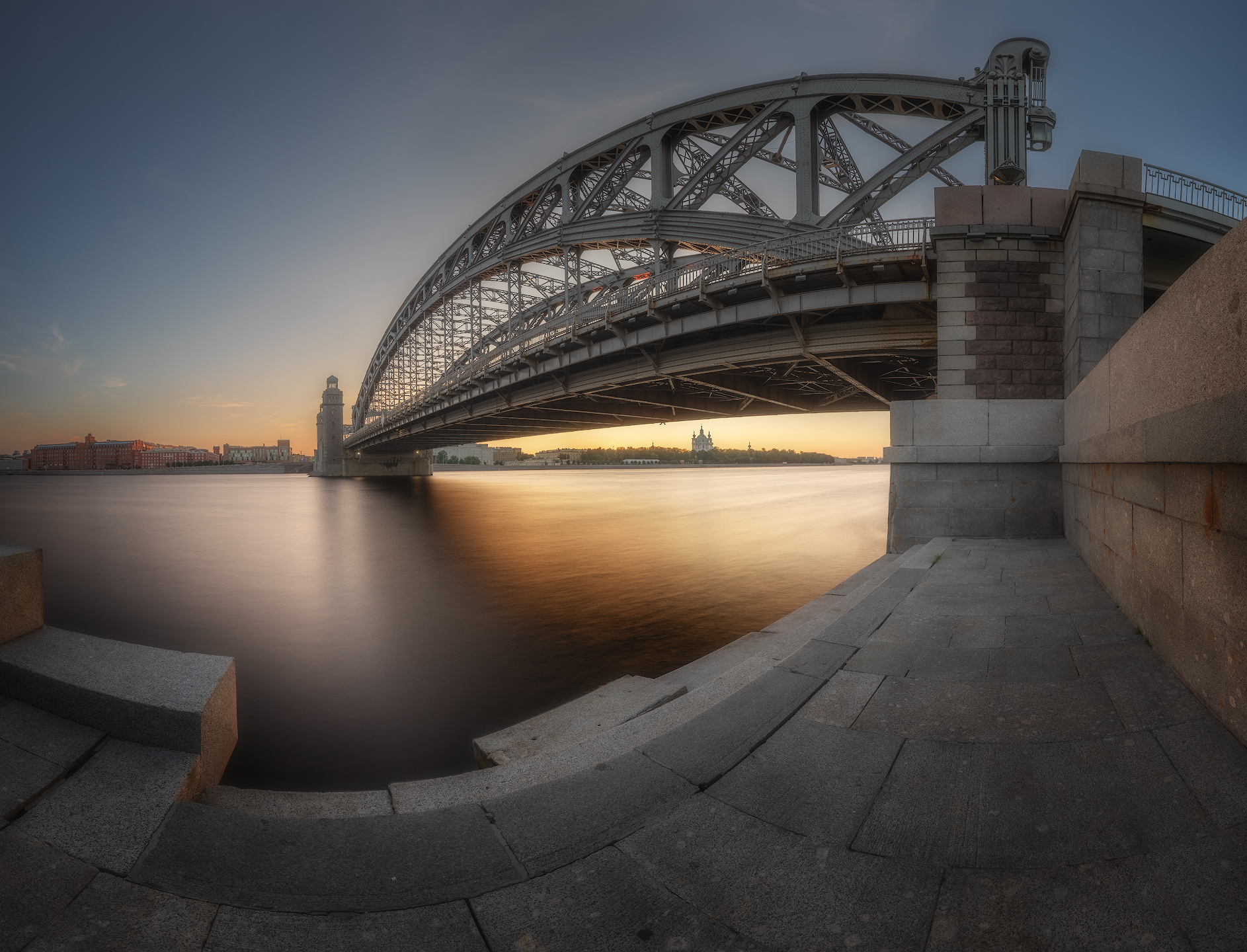 петербург, нева, город, мост, закат, Марголин Алексей