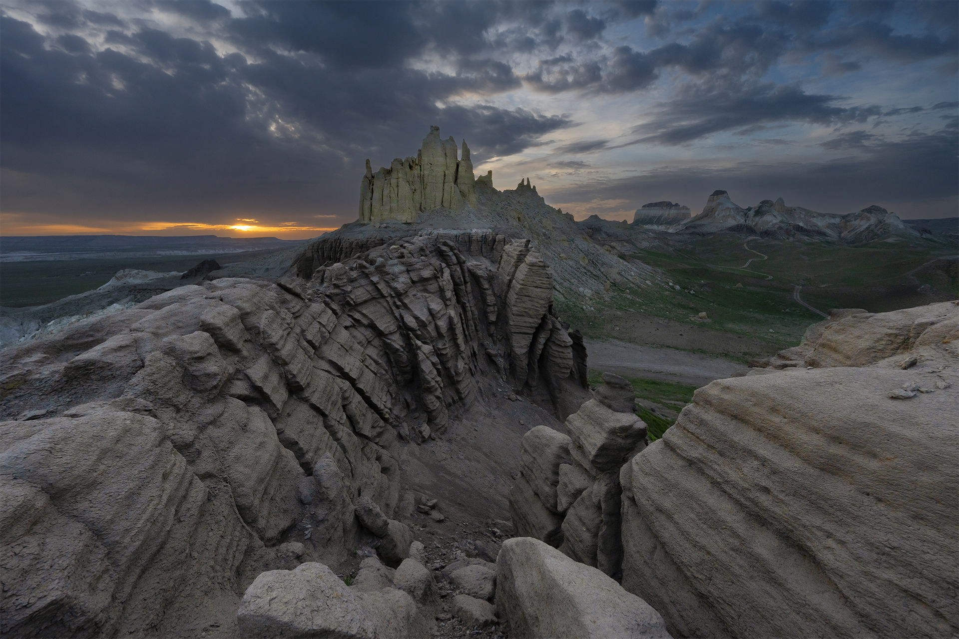 горы, закат, Казахстан, Елена Вторушина