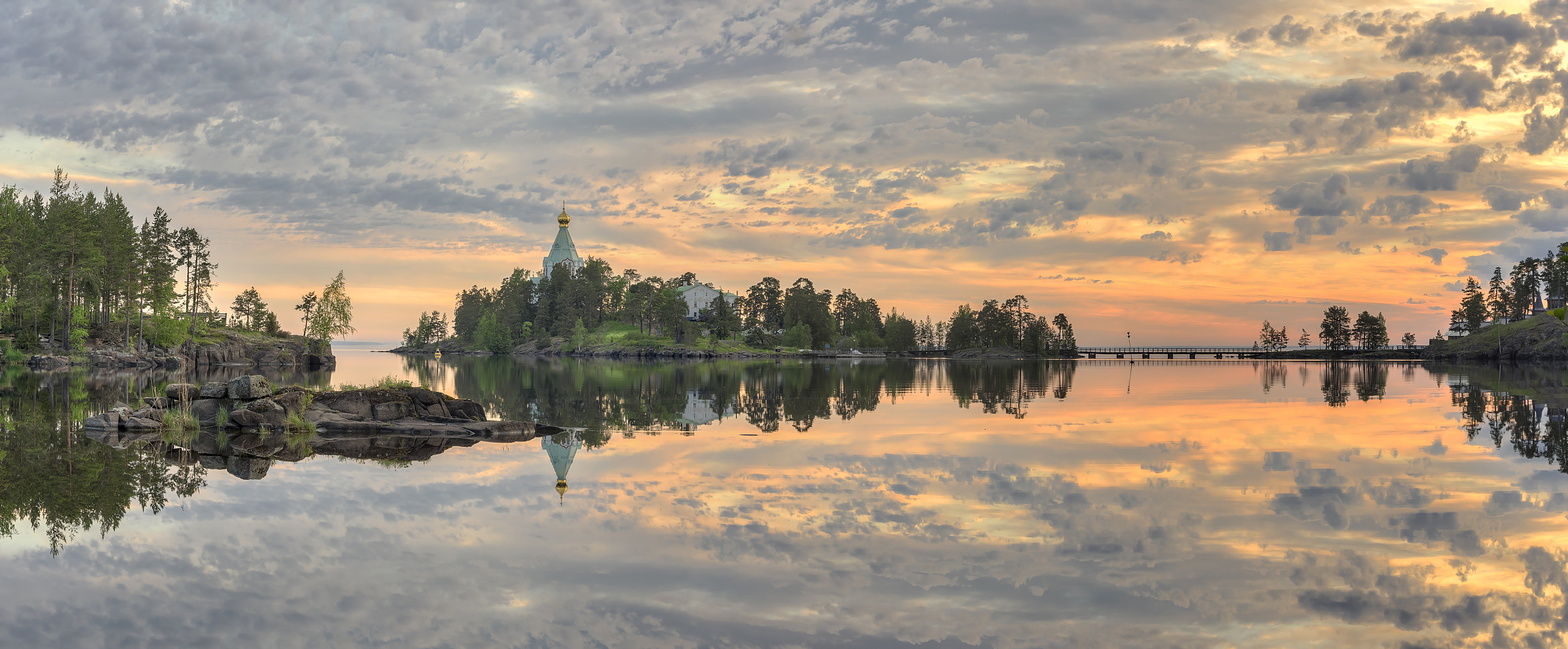 лето, утро, остров, скит, Гармашов Сергей
