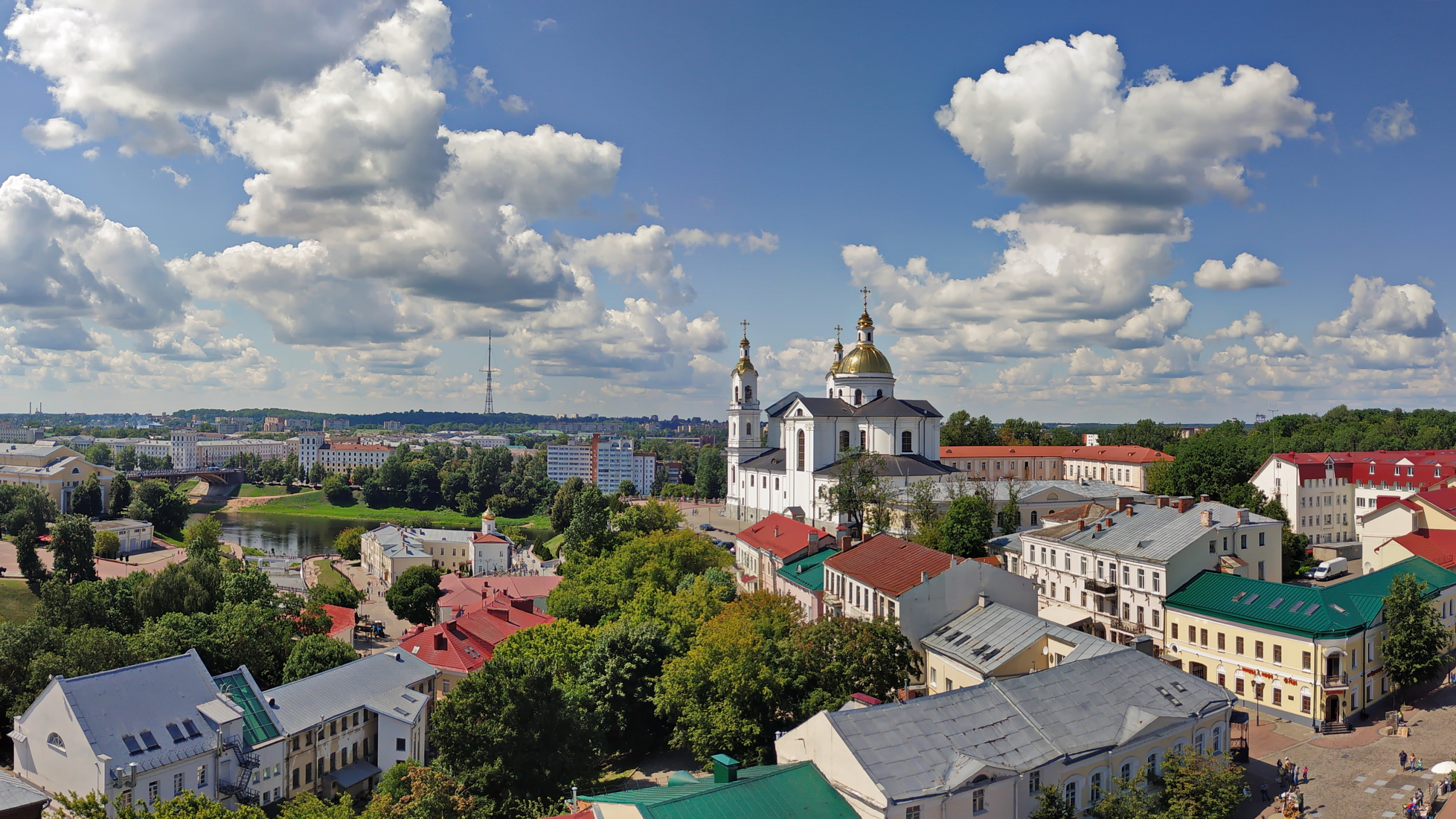 витебск, беларусь, вид с ратуши, панорама, Виктор Гурков