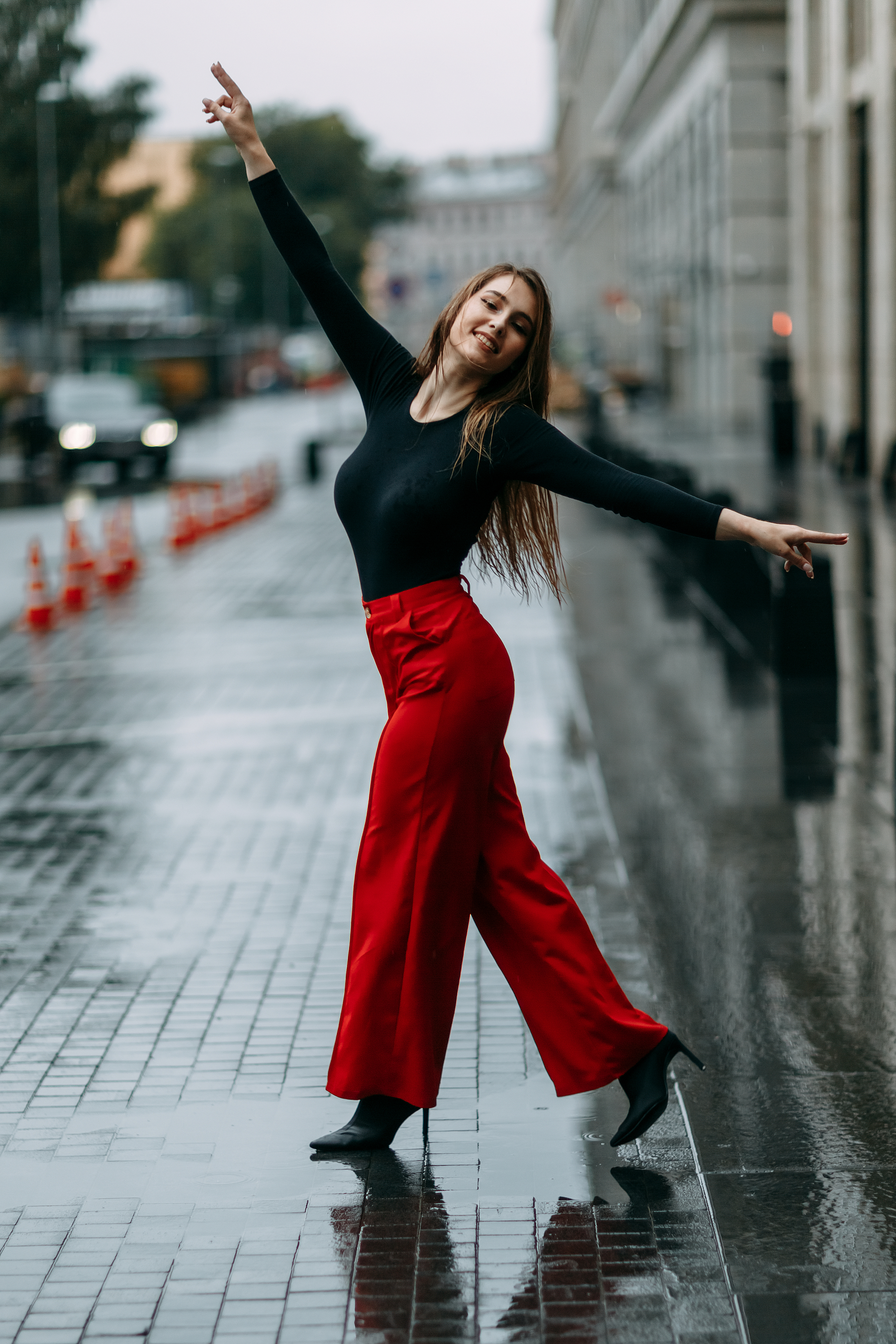 молодая девушка, городской стиль, дворы, на открытом воздухе, Алексей Плешков