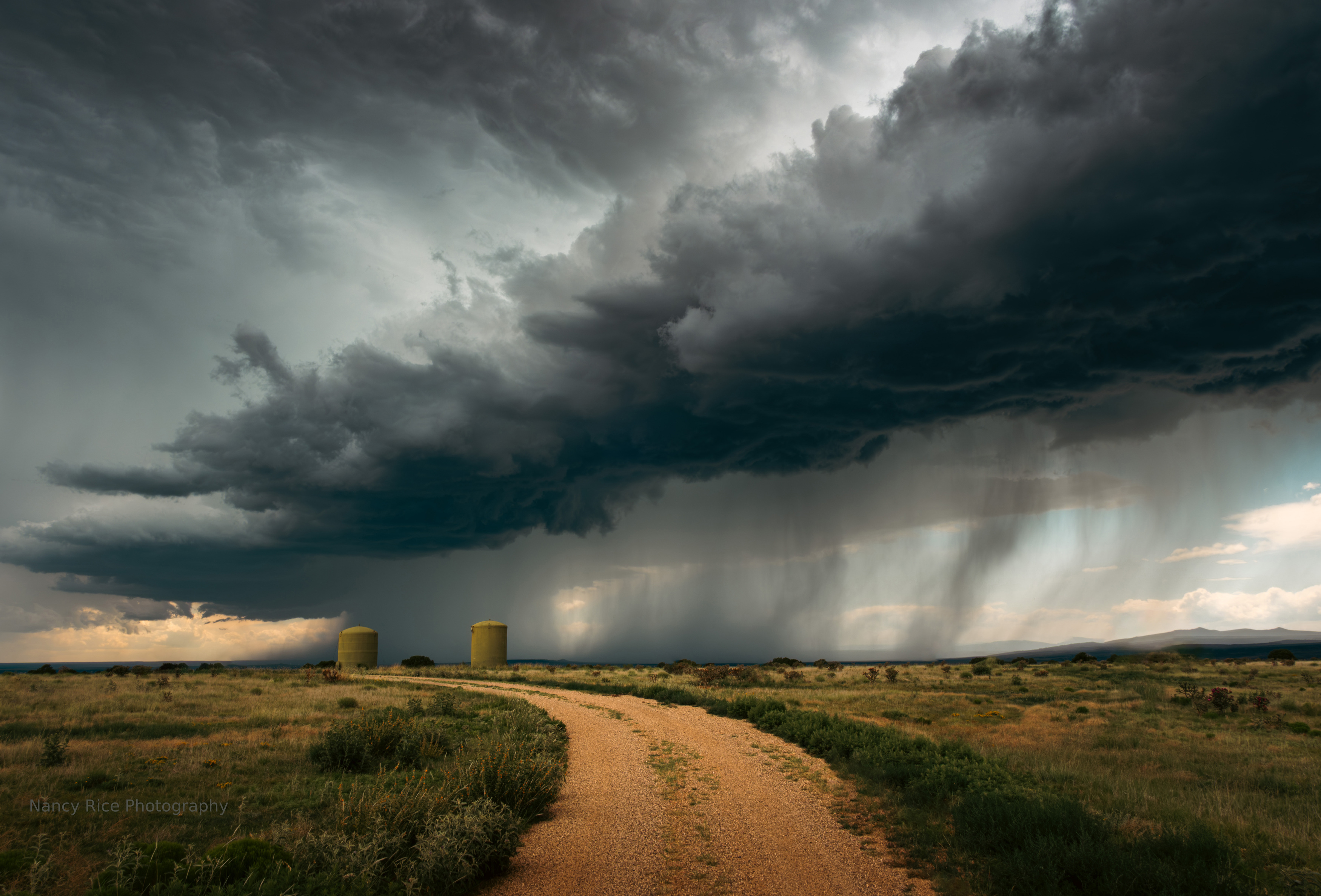 rain, landscape, sky, clouds, storm, thunderstorm, usa, new mexico, ranch, Nancy Rice