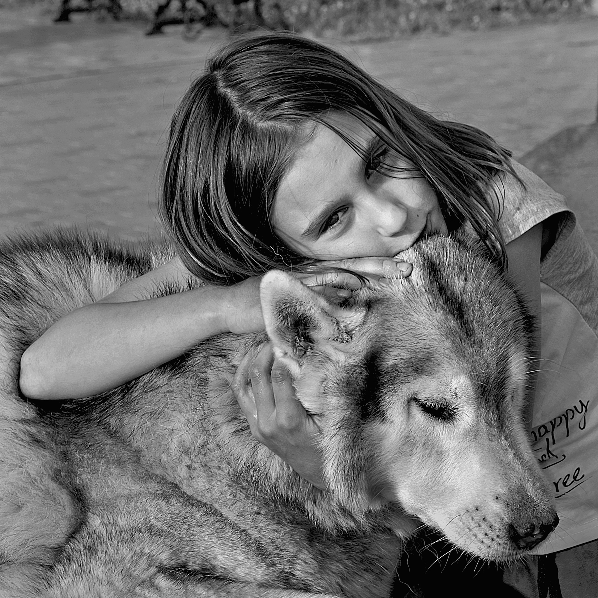 портрет, дети, чб, апатиты, собака, Николай Смоляк