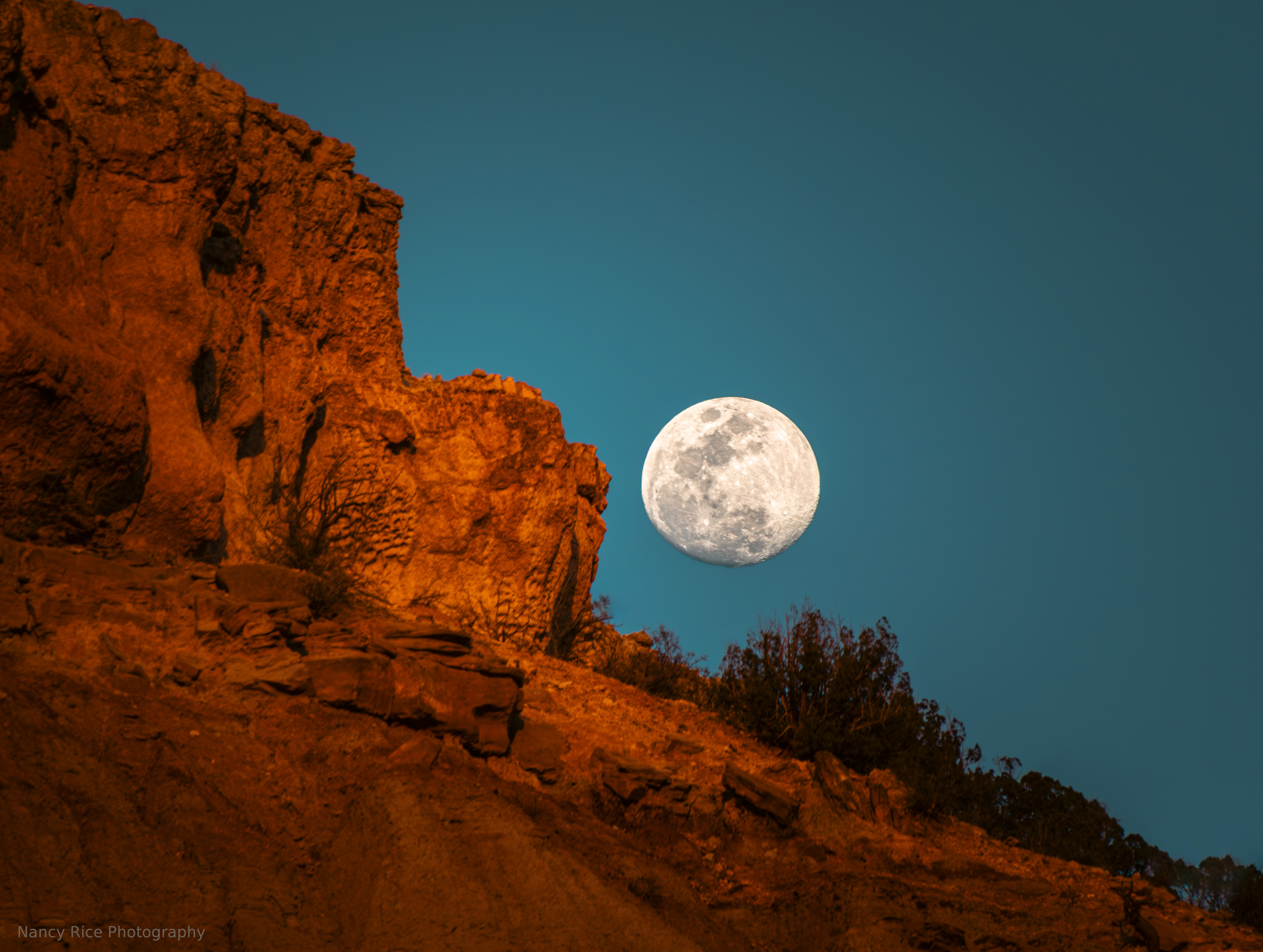 canyon, moon, night, moonrise, palo duro canyon, usa, american, hiking, outdoors, nature, landscape, Nancy Rice