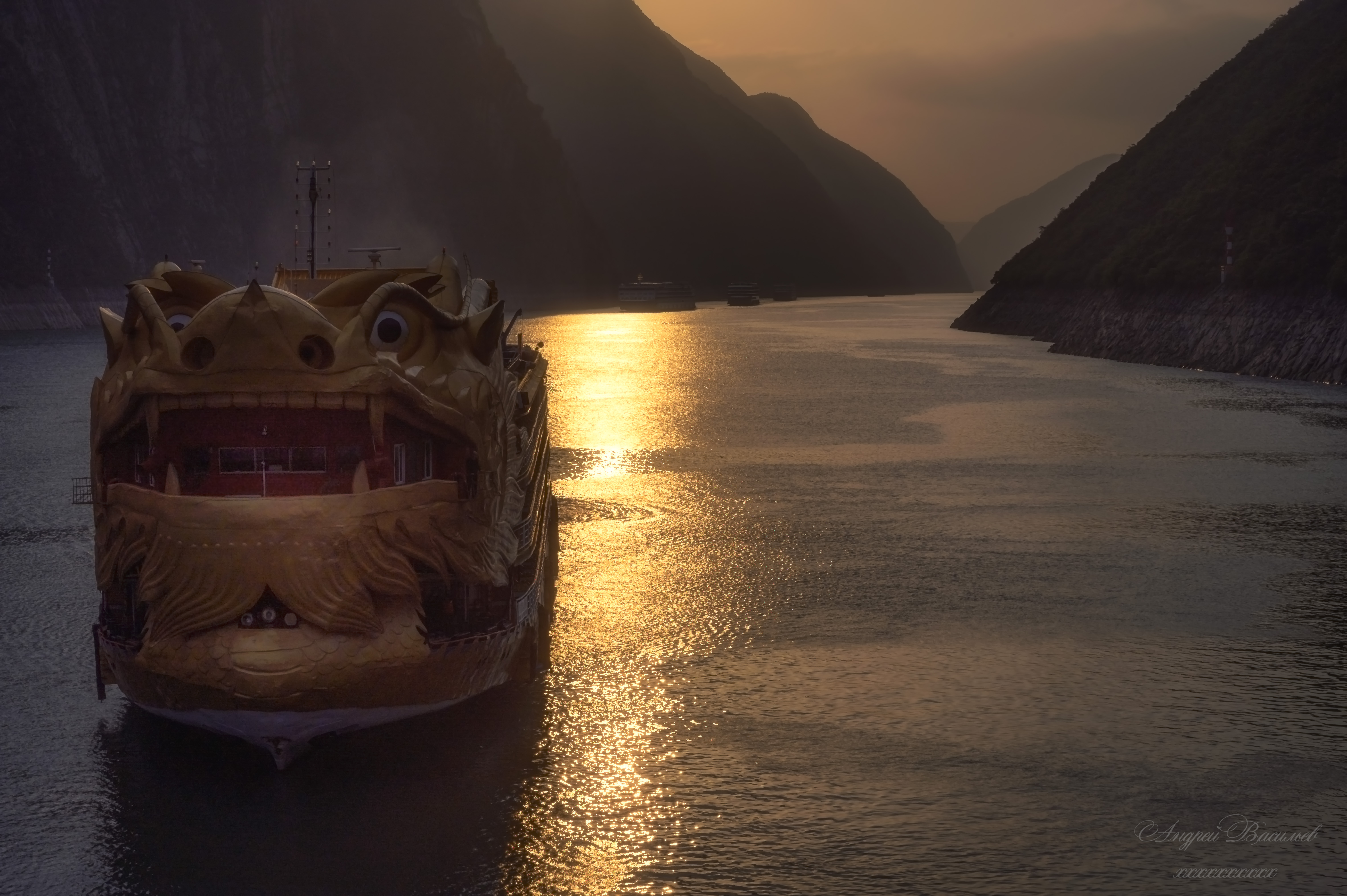 пейзаж, Янцзы, драконы, Китай, Васильев Андрей