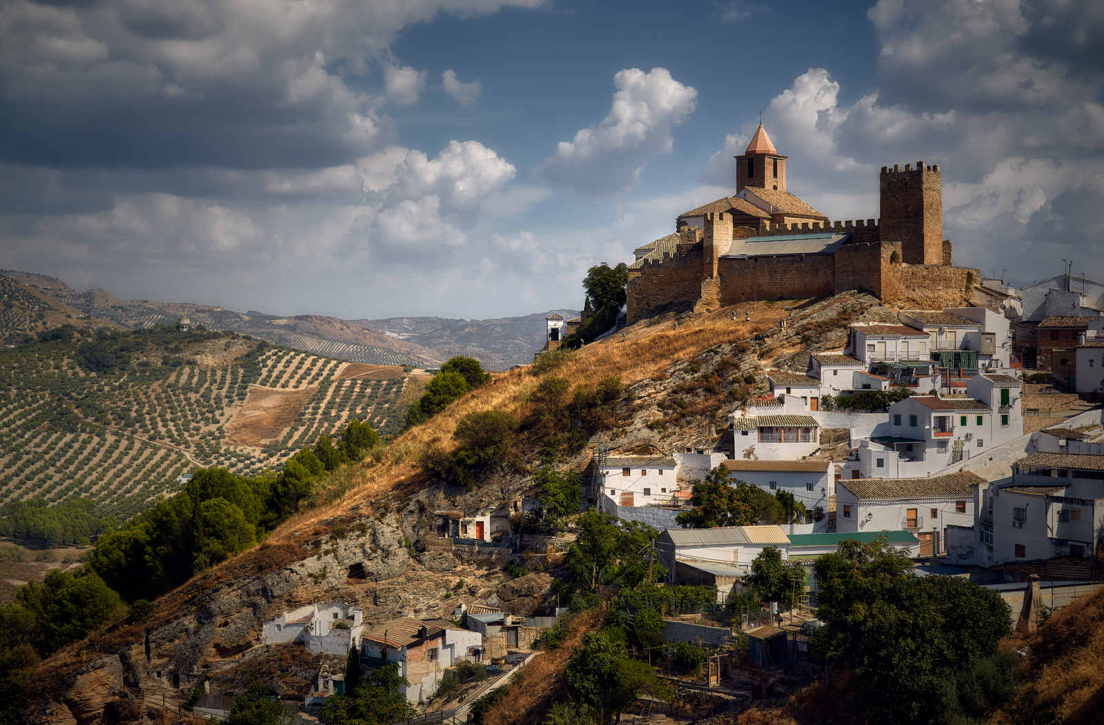 замок, горы, холмы, путешествия, испания, AndGenn