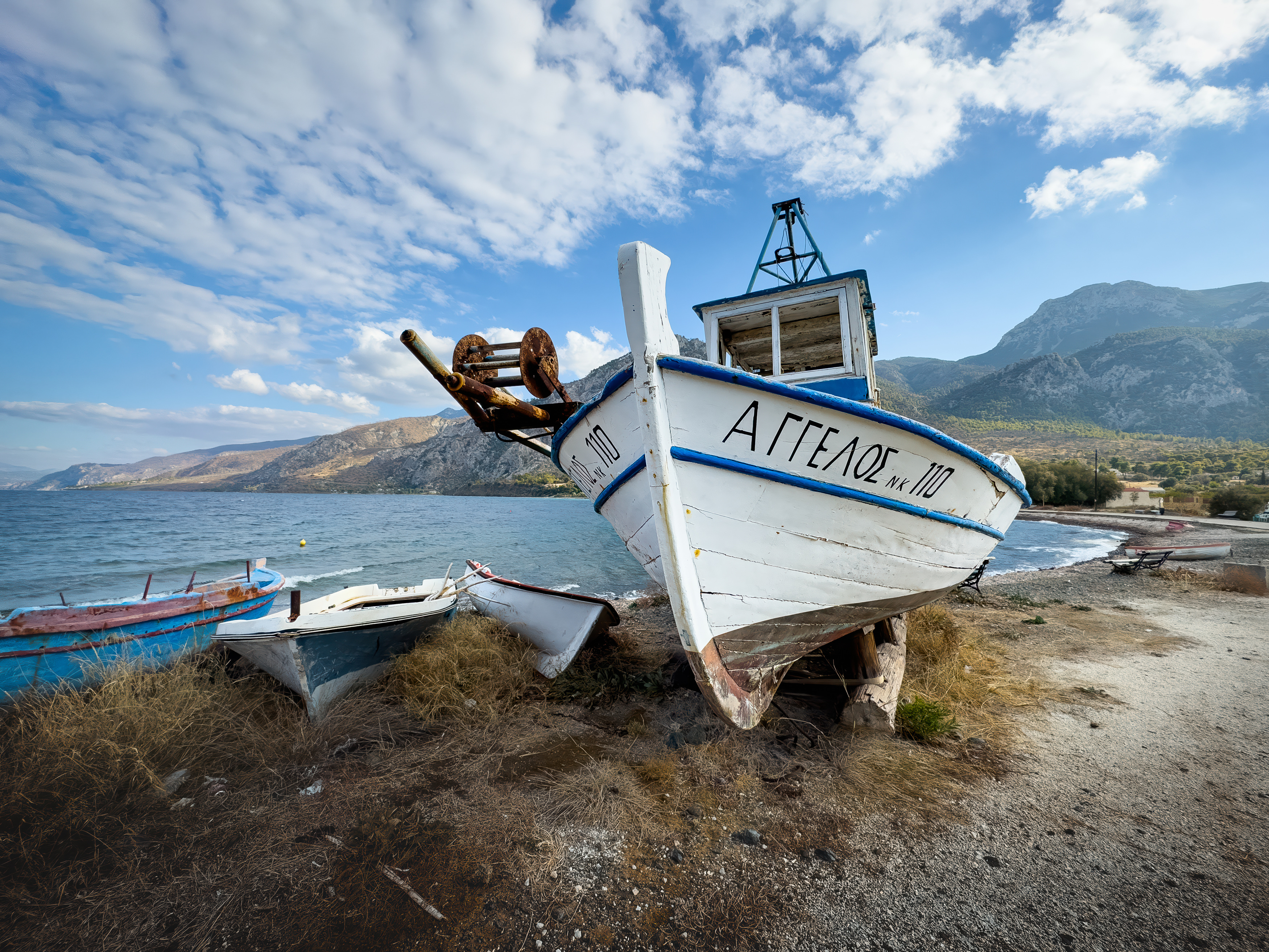 #Water #Mountain #Sky #Boat #Vehicle #Watercraft #Azure #Naval architecture #Plant #Landscape, Shpek Andrey
