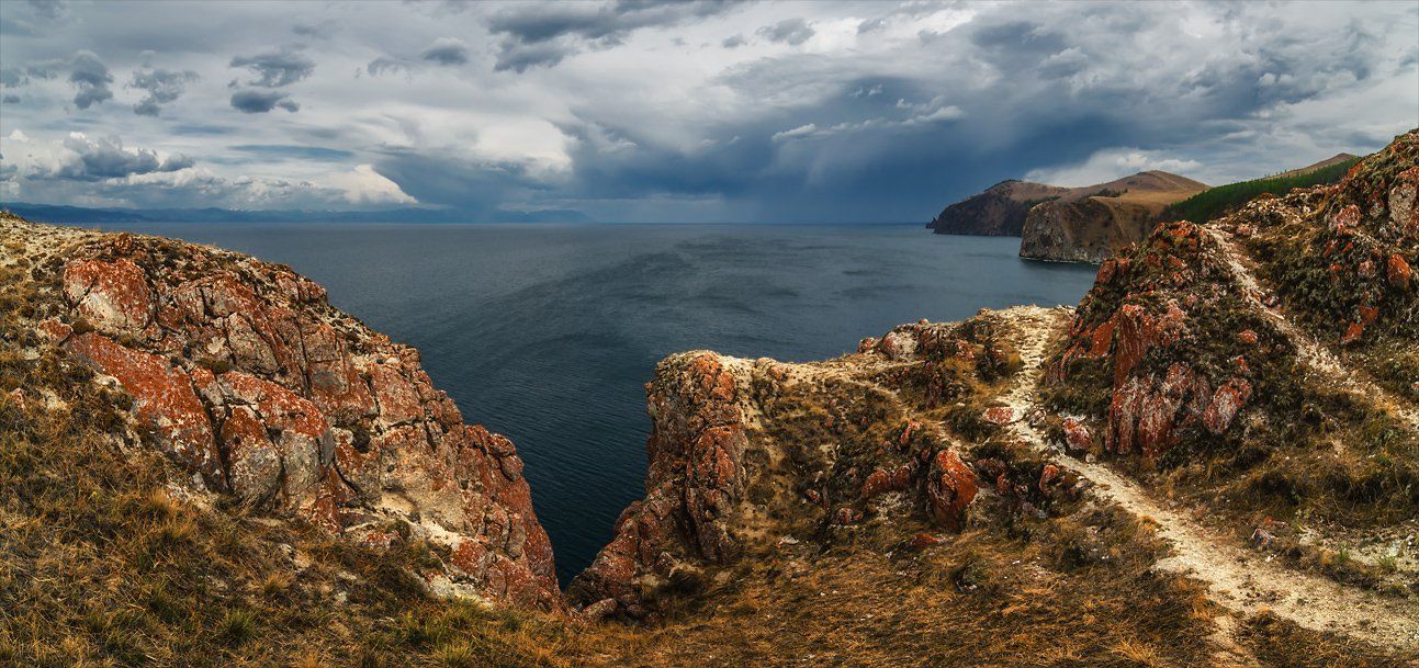 Байкал, Лето, Озеро, Ольхон, Остров, Панорама, Пейзаж, Природа, Сибирь, Альберт Беляев