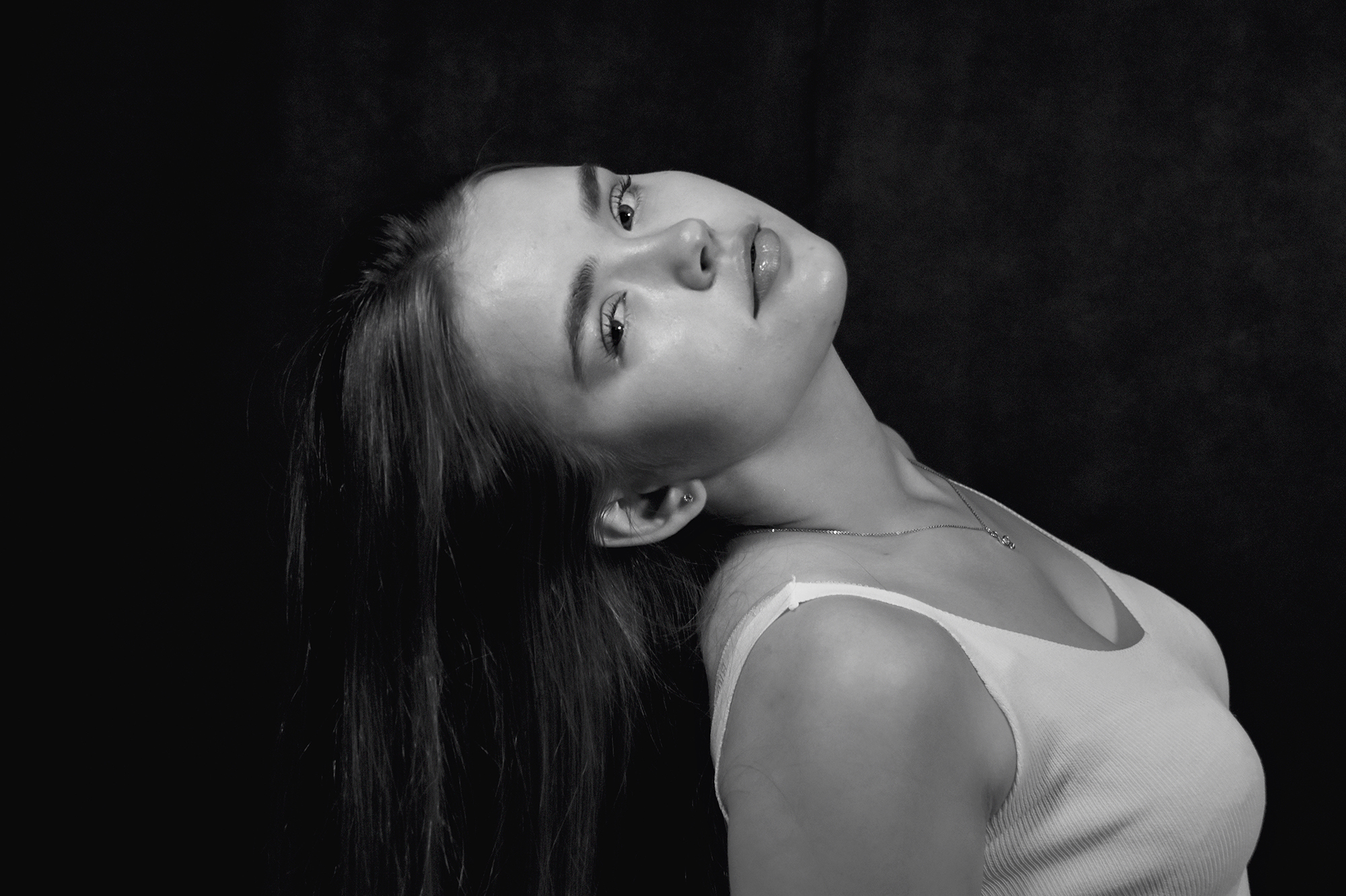 девушка, портрет, глаза, взгляд, чб, апатиты, Николай Смоляк