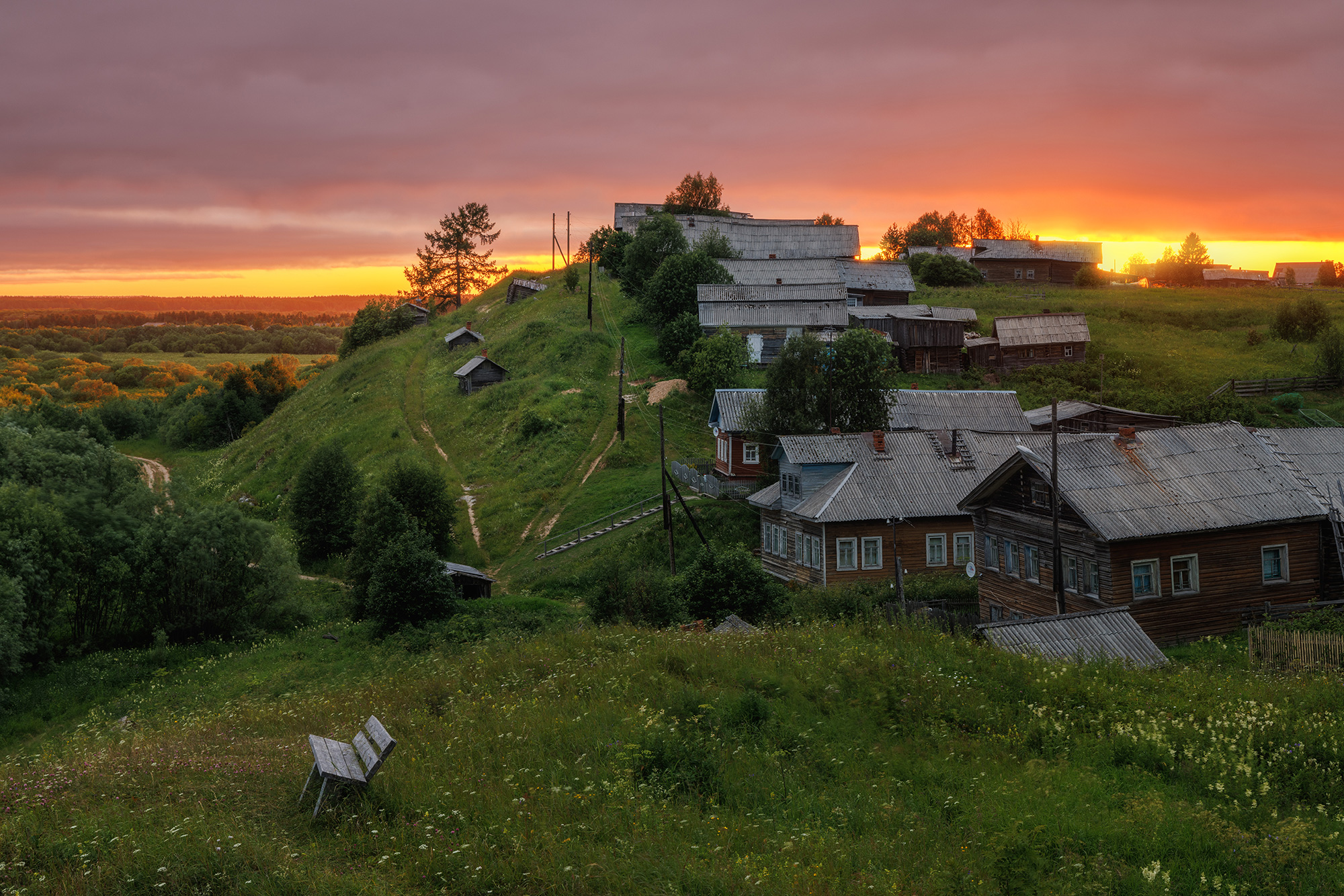 кулогоры, архангельская область, рассвет, пейзаж, север, белые ночи, Морозов Сергей