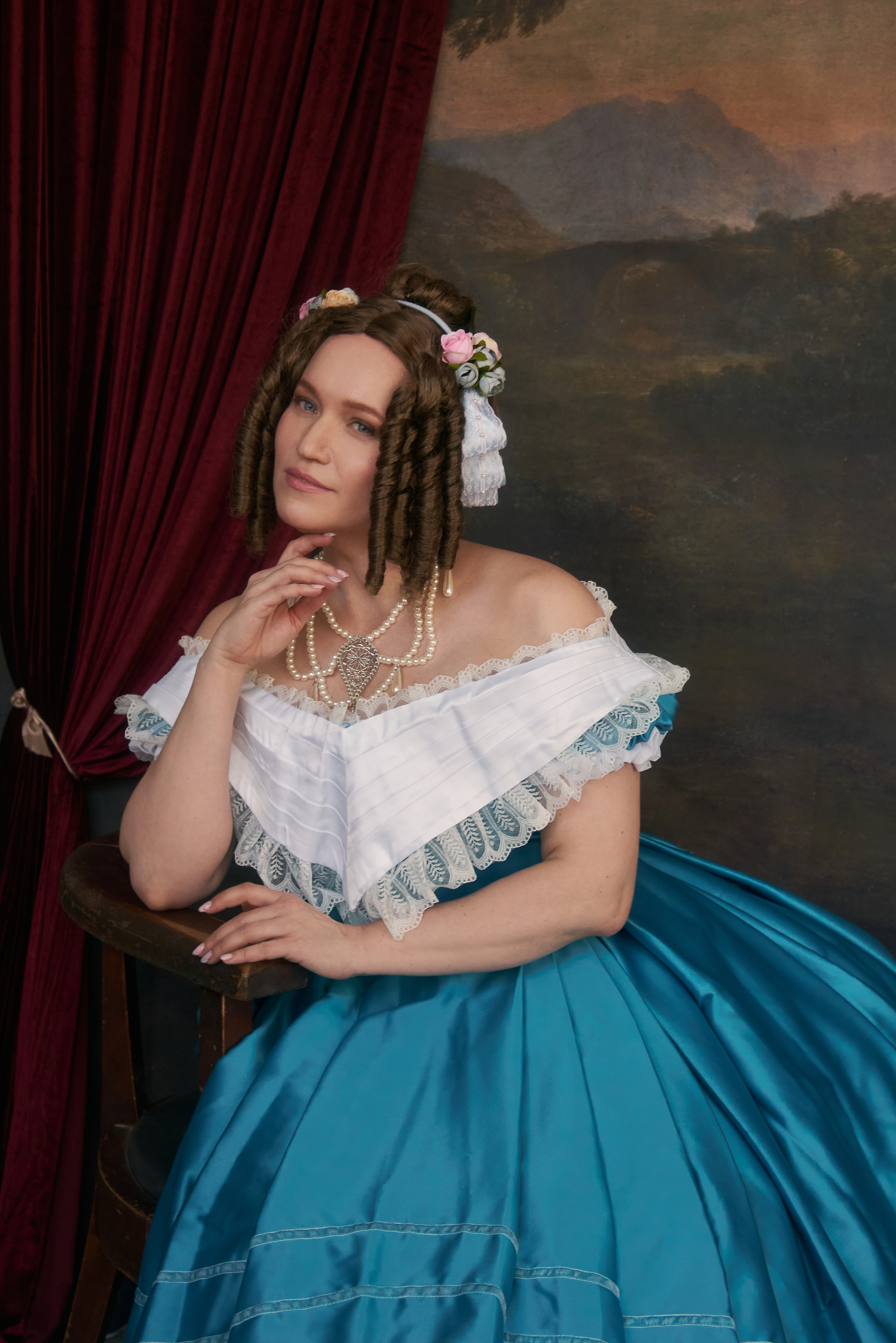 женский портрет, историческое платье, 19 век, Федоренко Мария