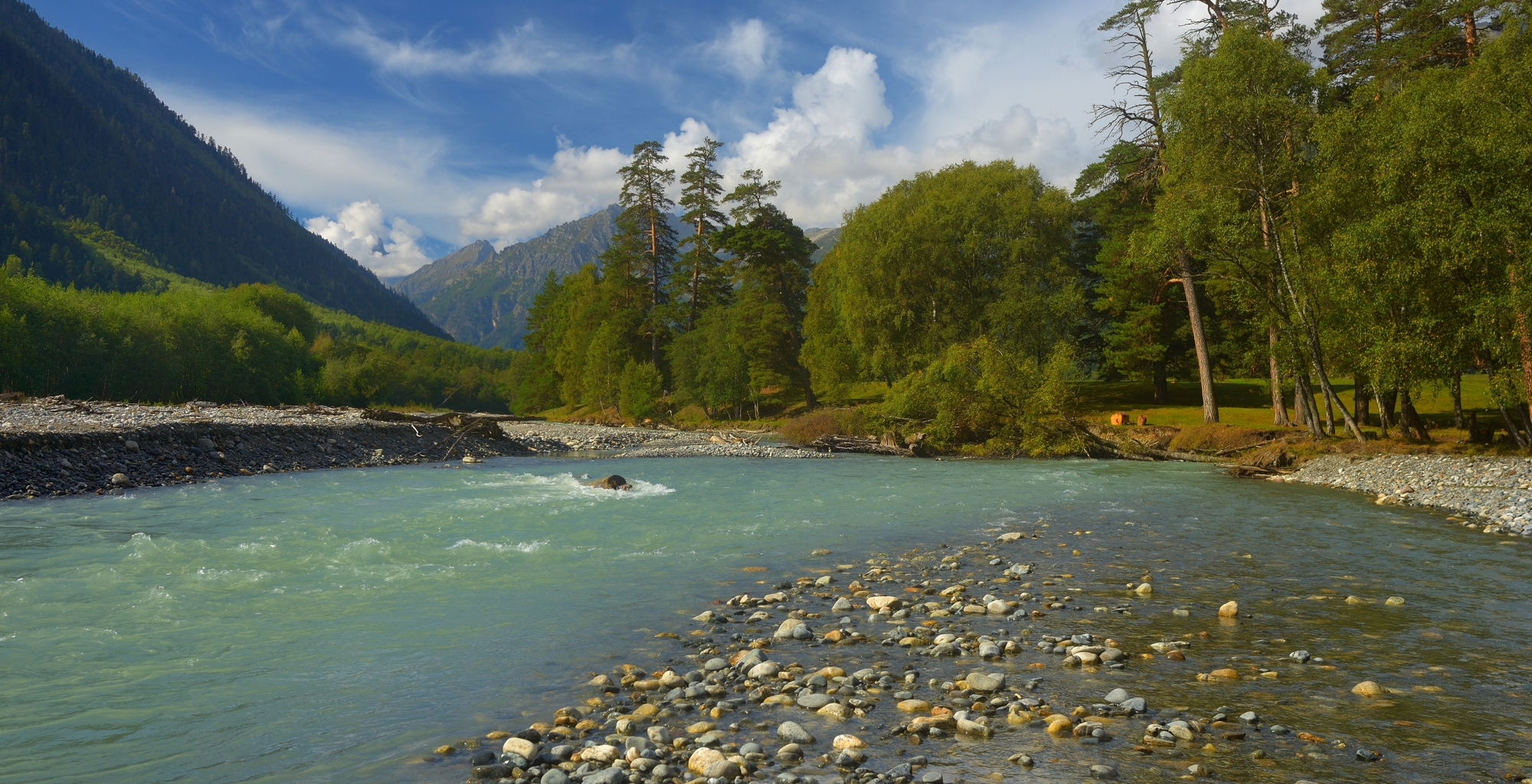 горы лето кавказ река аксаут, Александр Жарников