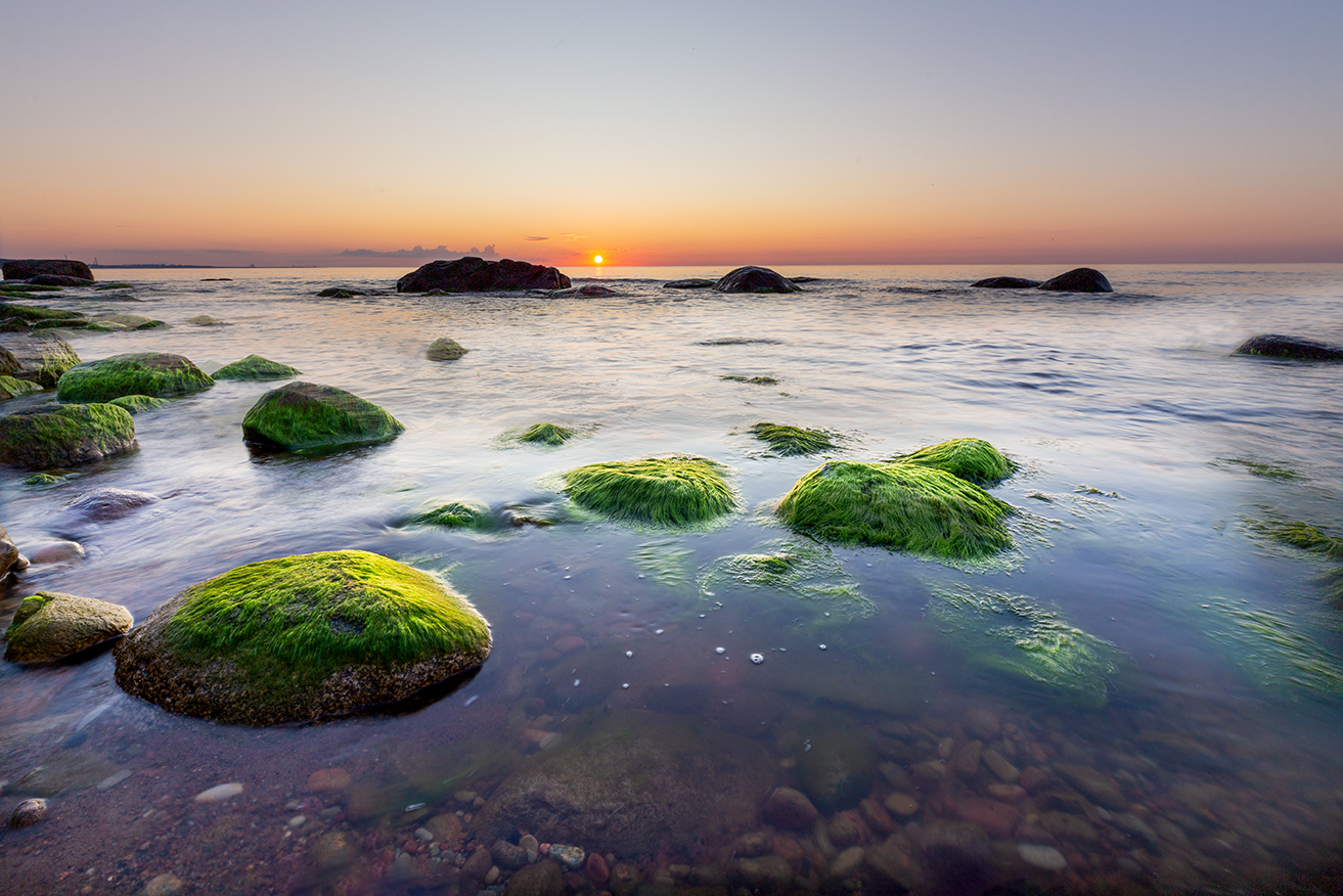 балтика нарвский залив вечер закат август море камни, Четвертной Сергей