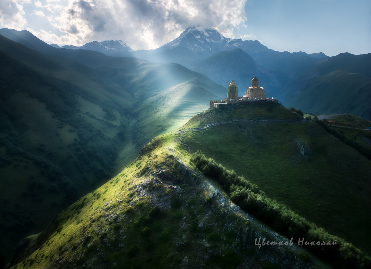 троицкая, церковь, гергети, храм, грузия, степансминда, Николай Цветков