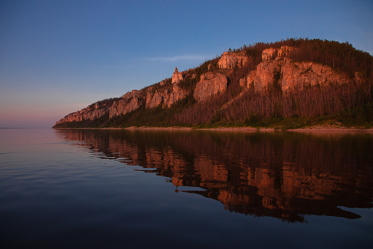 река лена, ленские столбы, якутия., Сергей Захаров.