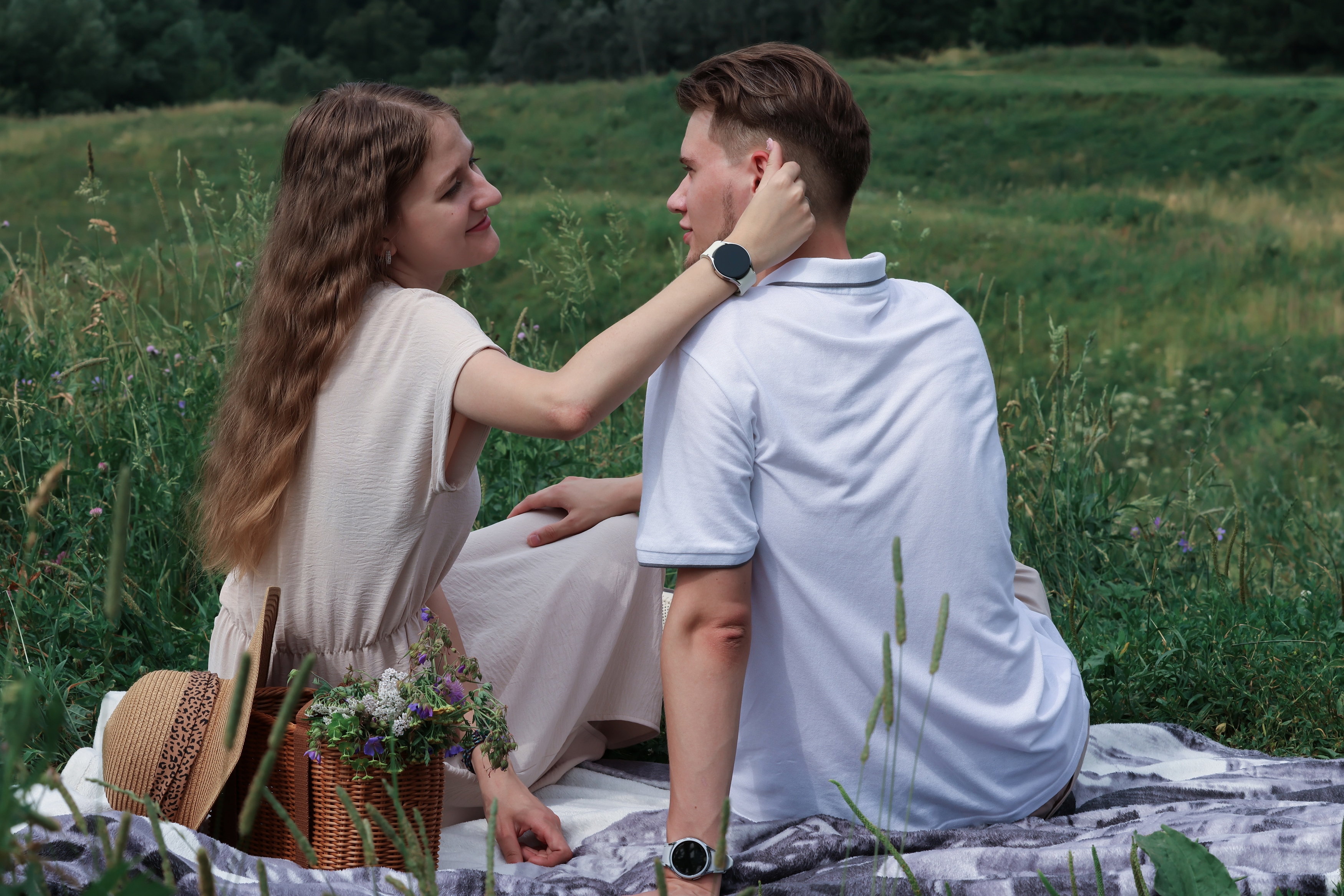 девушка, юноша, пара, молодые, лето, пикник, двое, любовь, Герцен Наталья