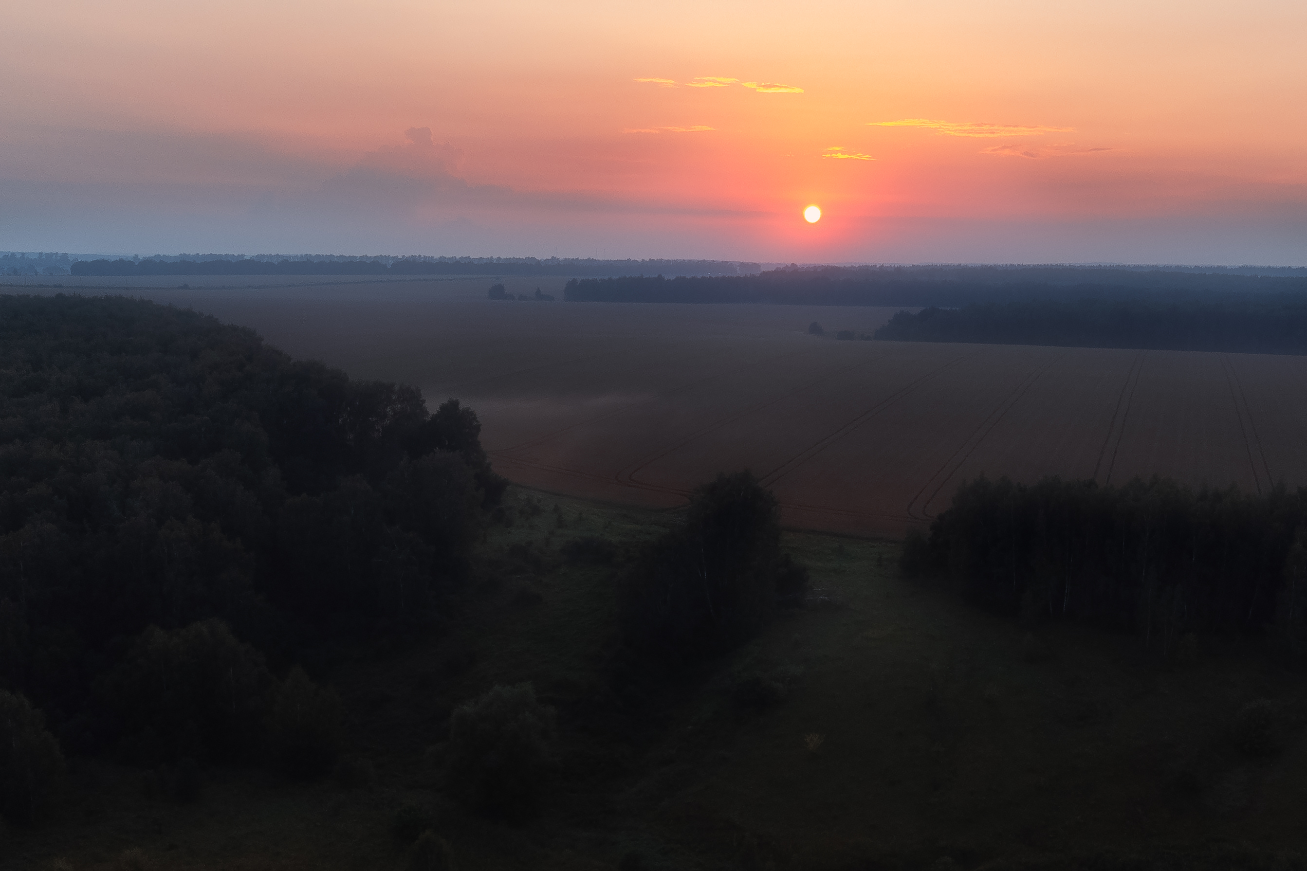 природа, пейзаж, закат, поля, летний закат, Мартыненко Дмитрий