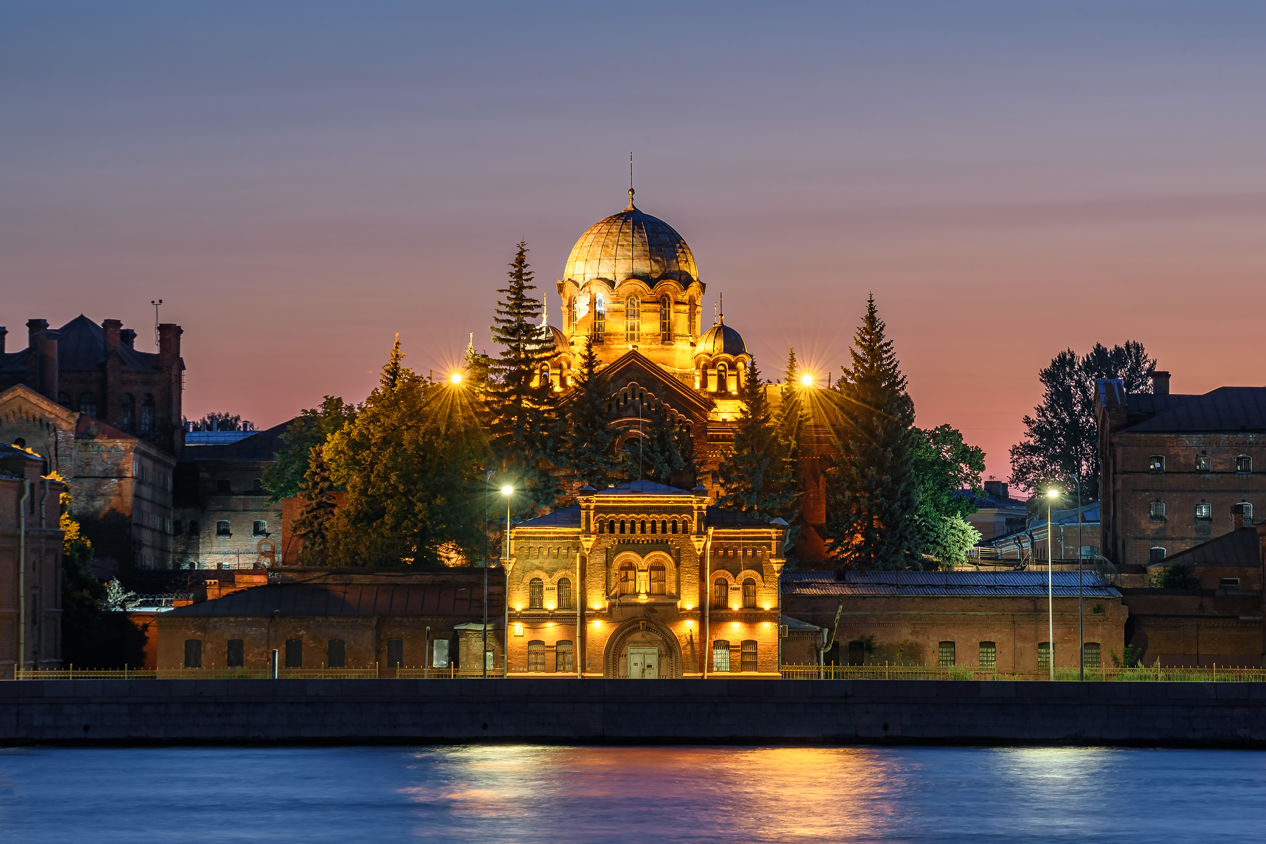 санкт-петербург, питер, город, ночной город, рассвет, нева, храм, кресты, Zakharov Armen