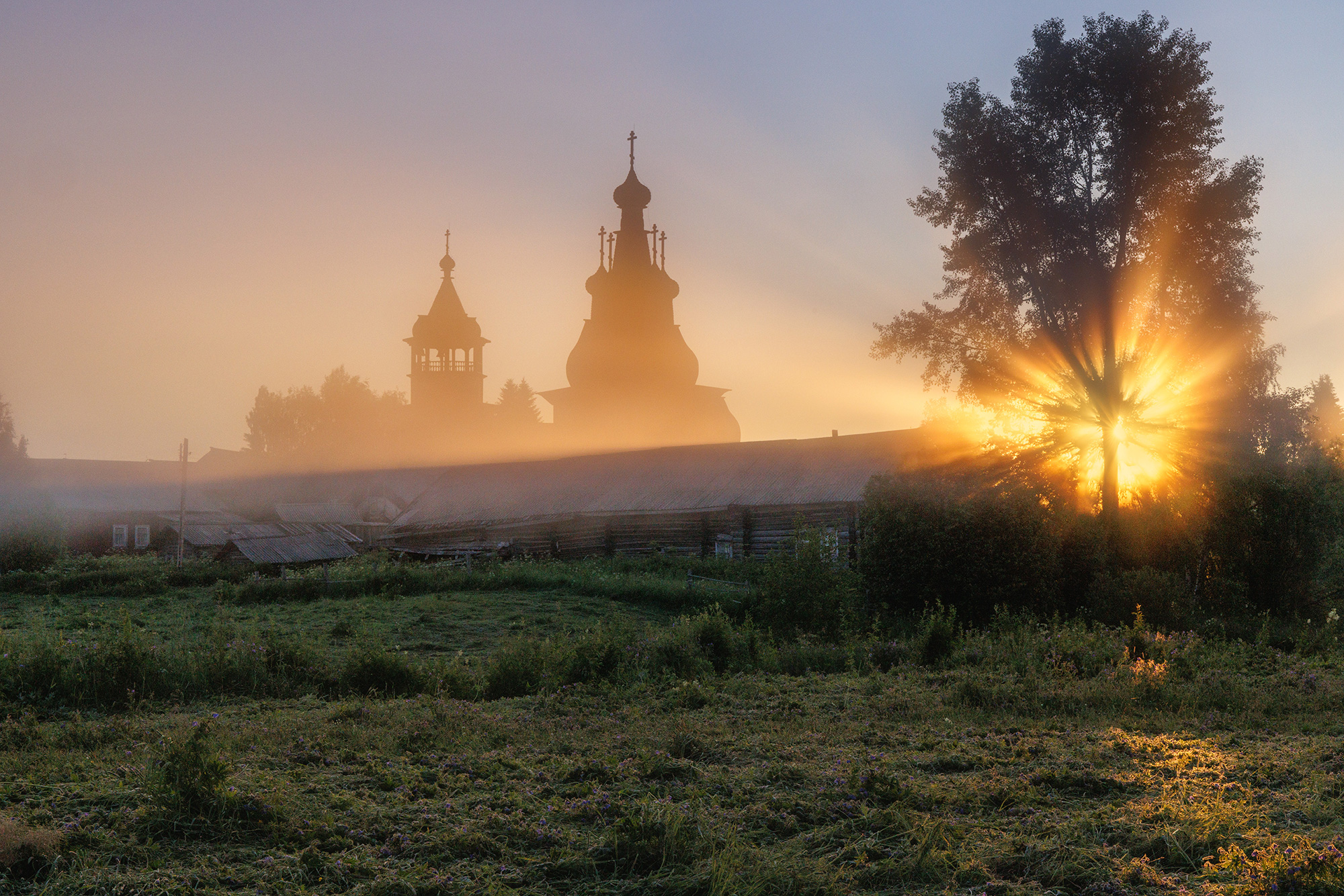 кимжа, рассвет, церковь, Морозов Сергей