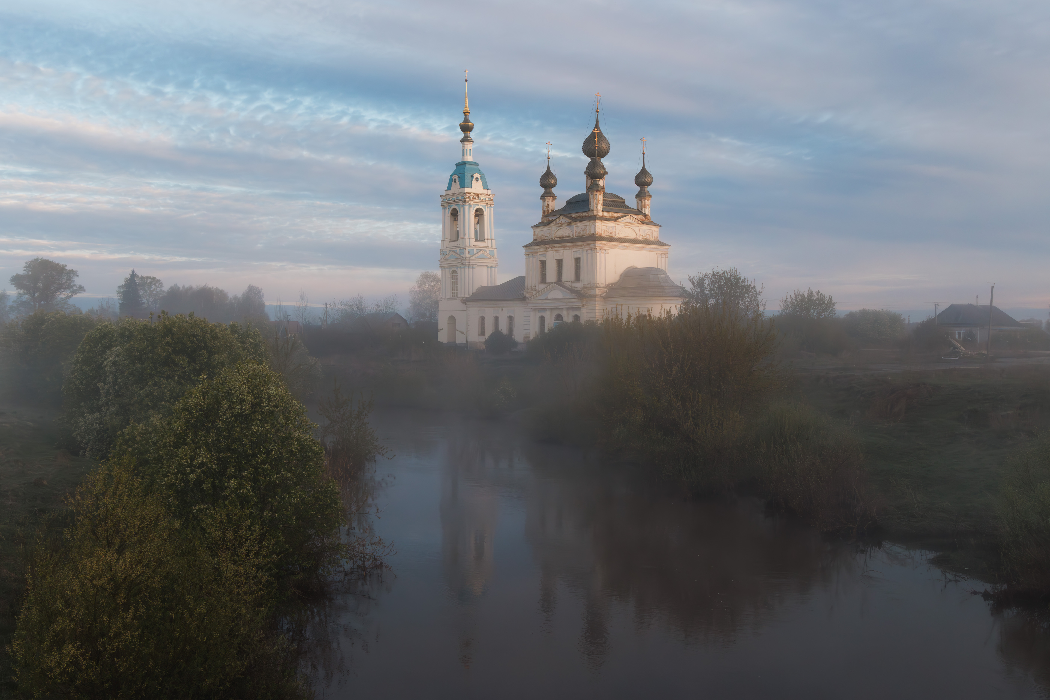 савинское, утро, церковь, рассвет, туман, Морозов Сергей