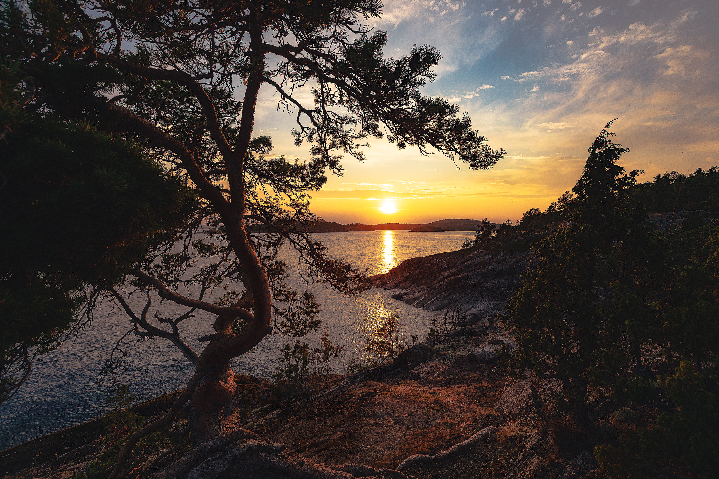 закат, шхеры, Ладога, пейзаж, Кочкин Владимир