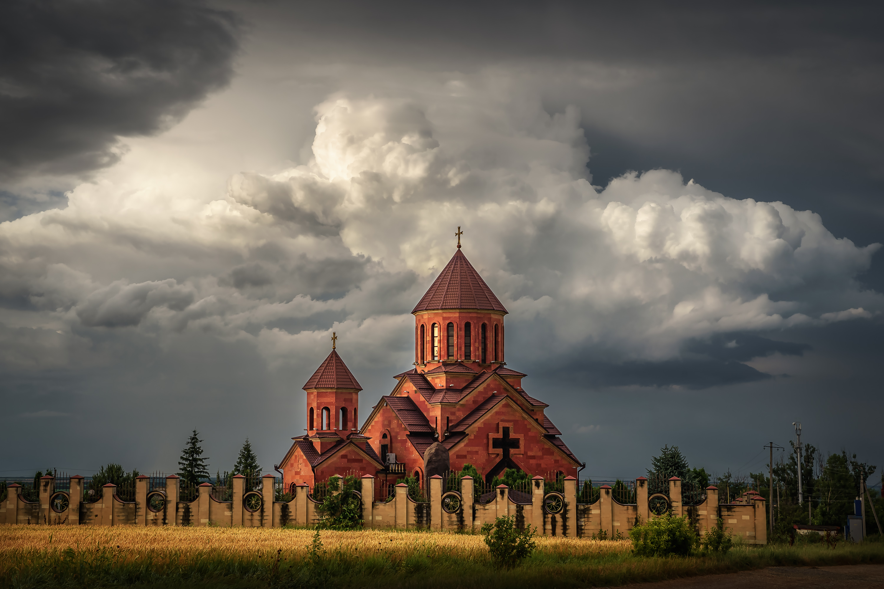 кавказ, кмв, кавказские минеральные воды, георгиевск, город, храм, аац, армянская церковь,  облака, облачность, архитектура, Zakharov Armen