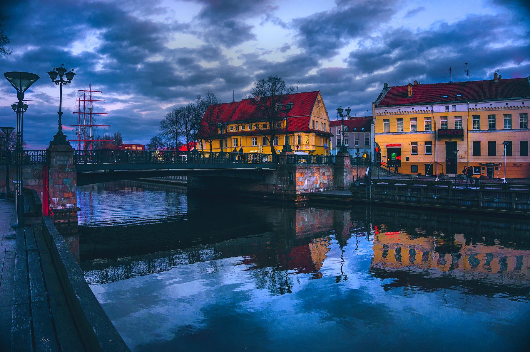 Evening, Klaipeda, Lithuania, Old city, Reflection, River, Руслан Болгов (Axe)