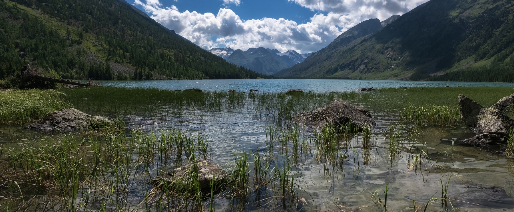 алтай, озеро, мультинское озеро, август, панорама, Марина Фомина