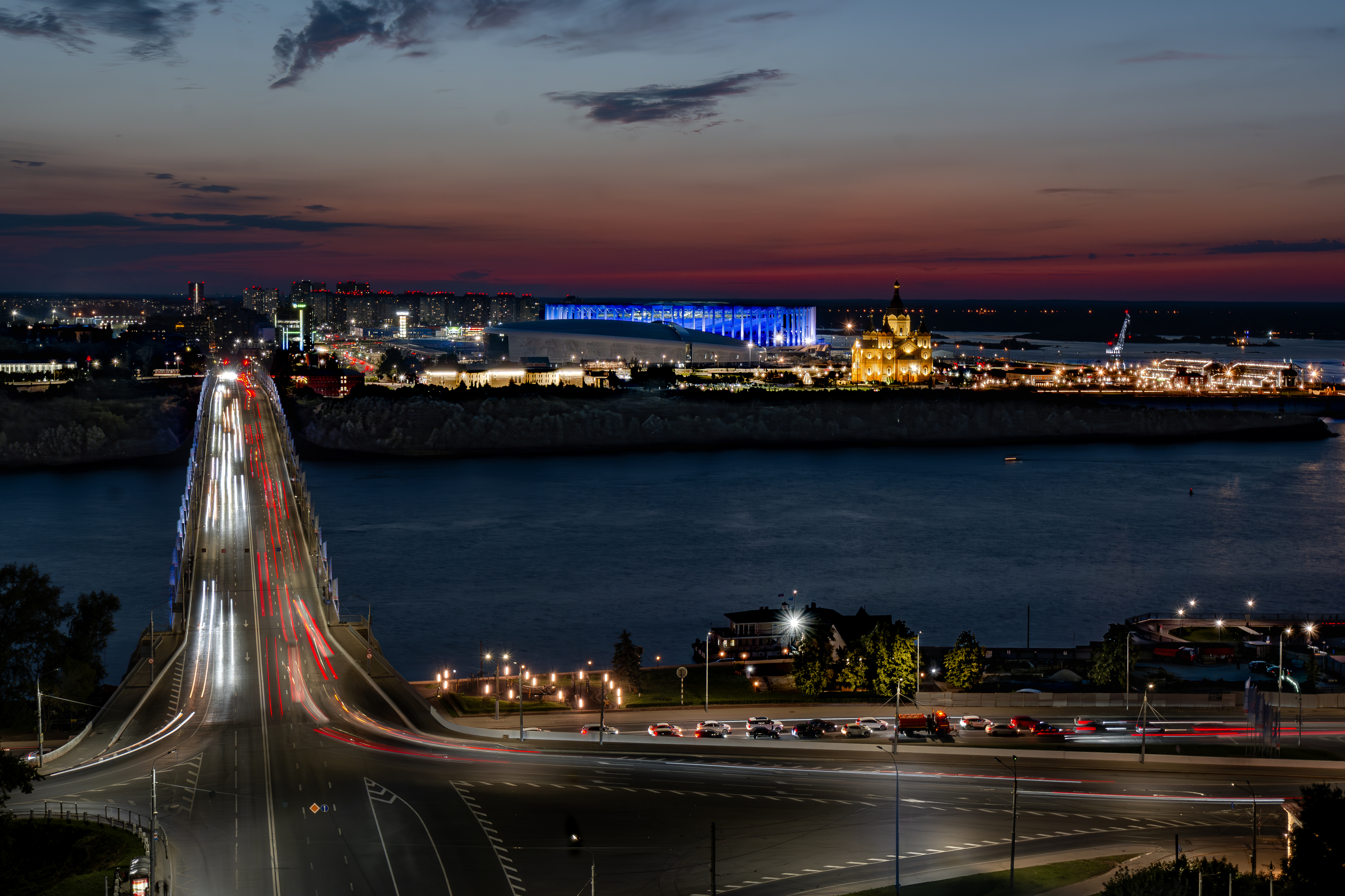 нижний новгород, россия, закат, достопримечательности, пейзаж, храм, Махоткин Александр