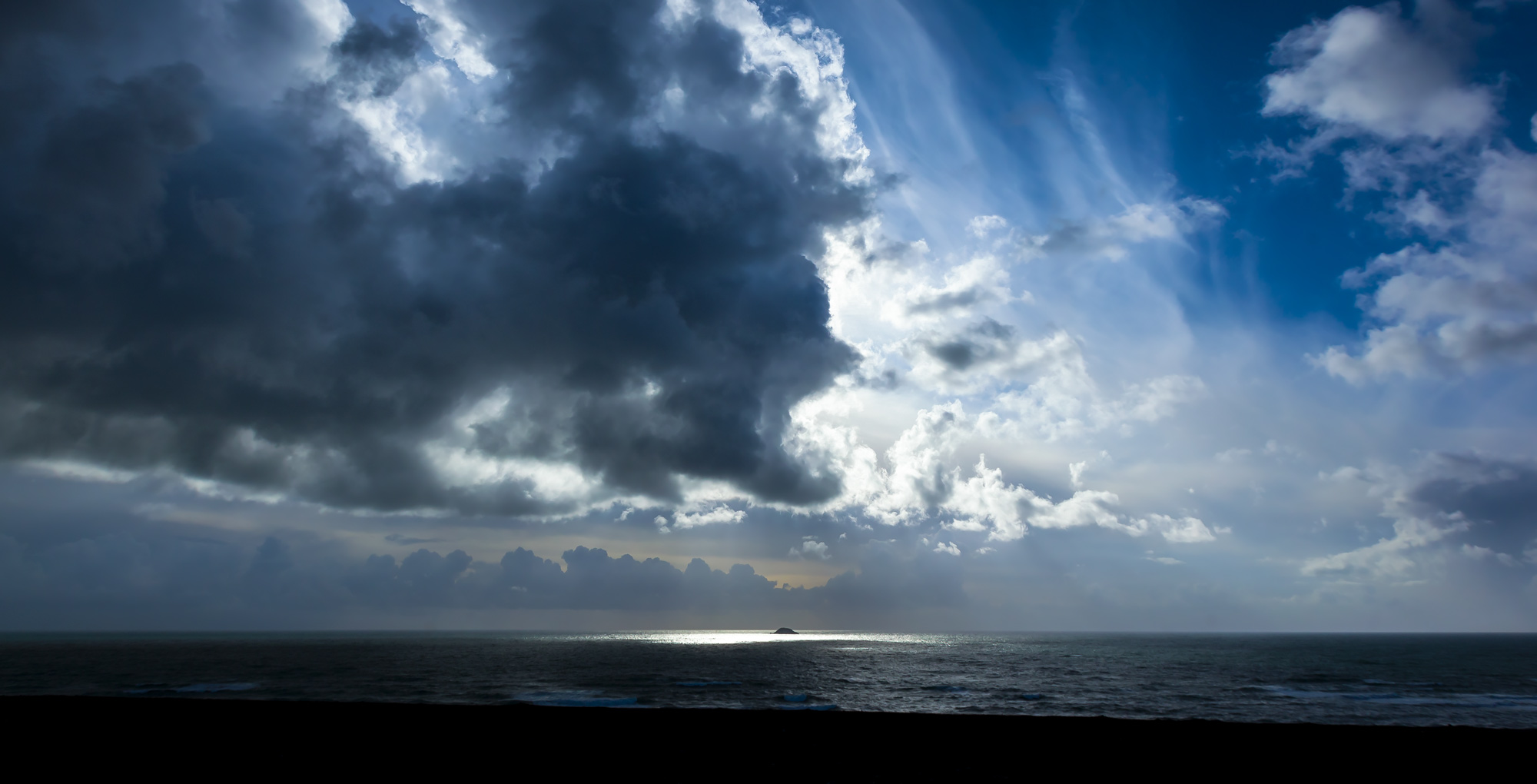 океан, тихий океан, остров, остров арий камень, облака, командорские острова, Уткин Дмитрий