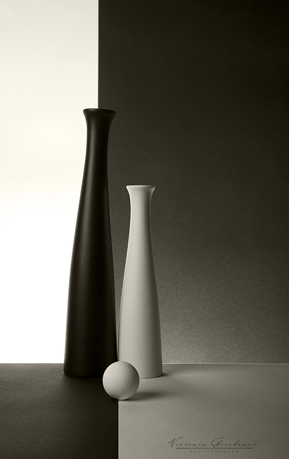 натюрморт, белое, чёрное, vensk, Скородумов Вениамин