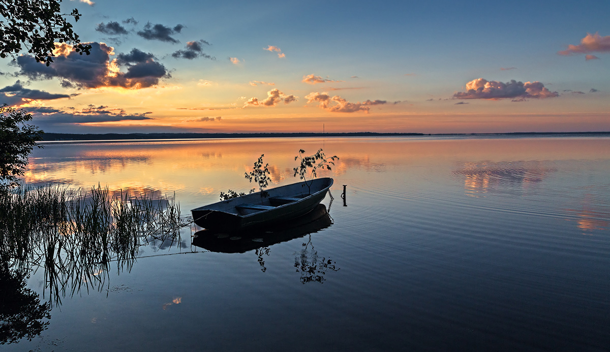 озеро, нарочь, лето, утро, Борис Новиков